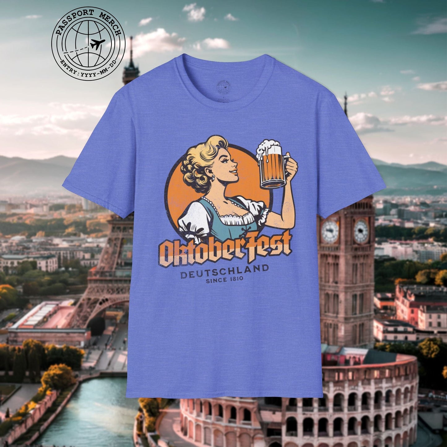 Vintage Oktoberfest Beer Maiden, Germany T-Shirt