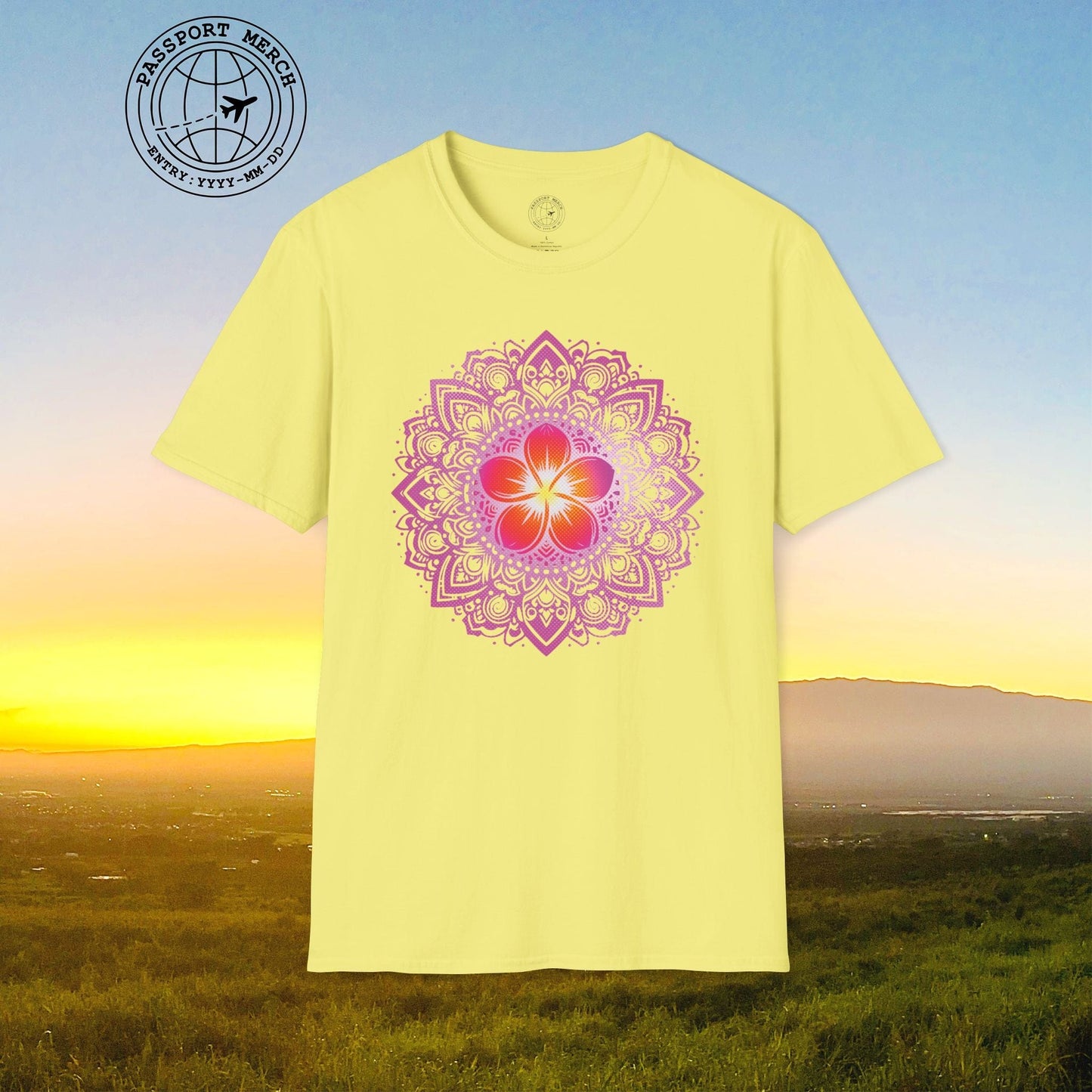 Hawaiian Plumeria Mandala T-Shirt