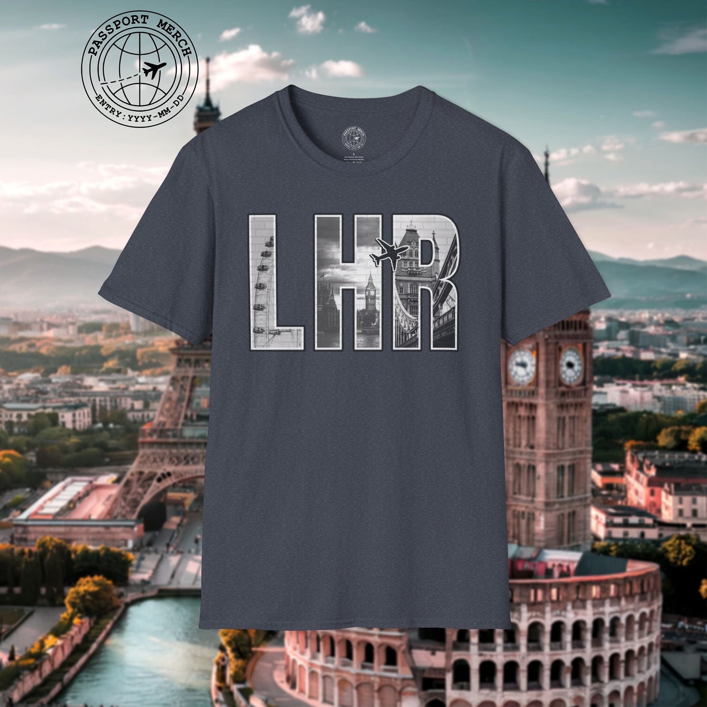 Airport Window London England UK LHR T-Shirt