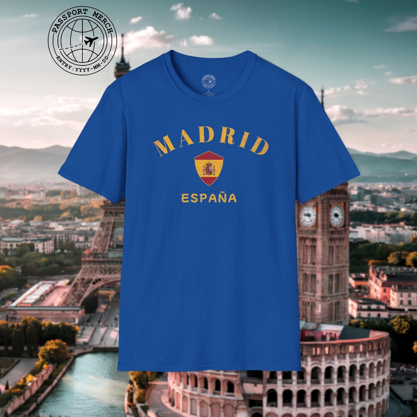 Madrid with Coat of Arms Spain T-Shirt