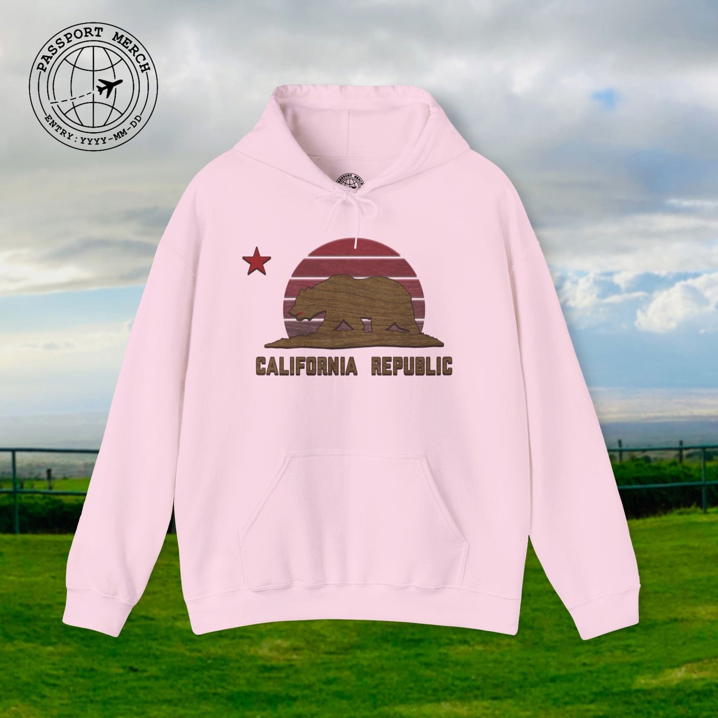 Woodworked Flag of California Hoodie