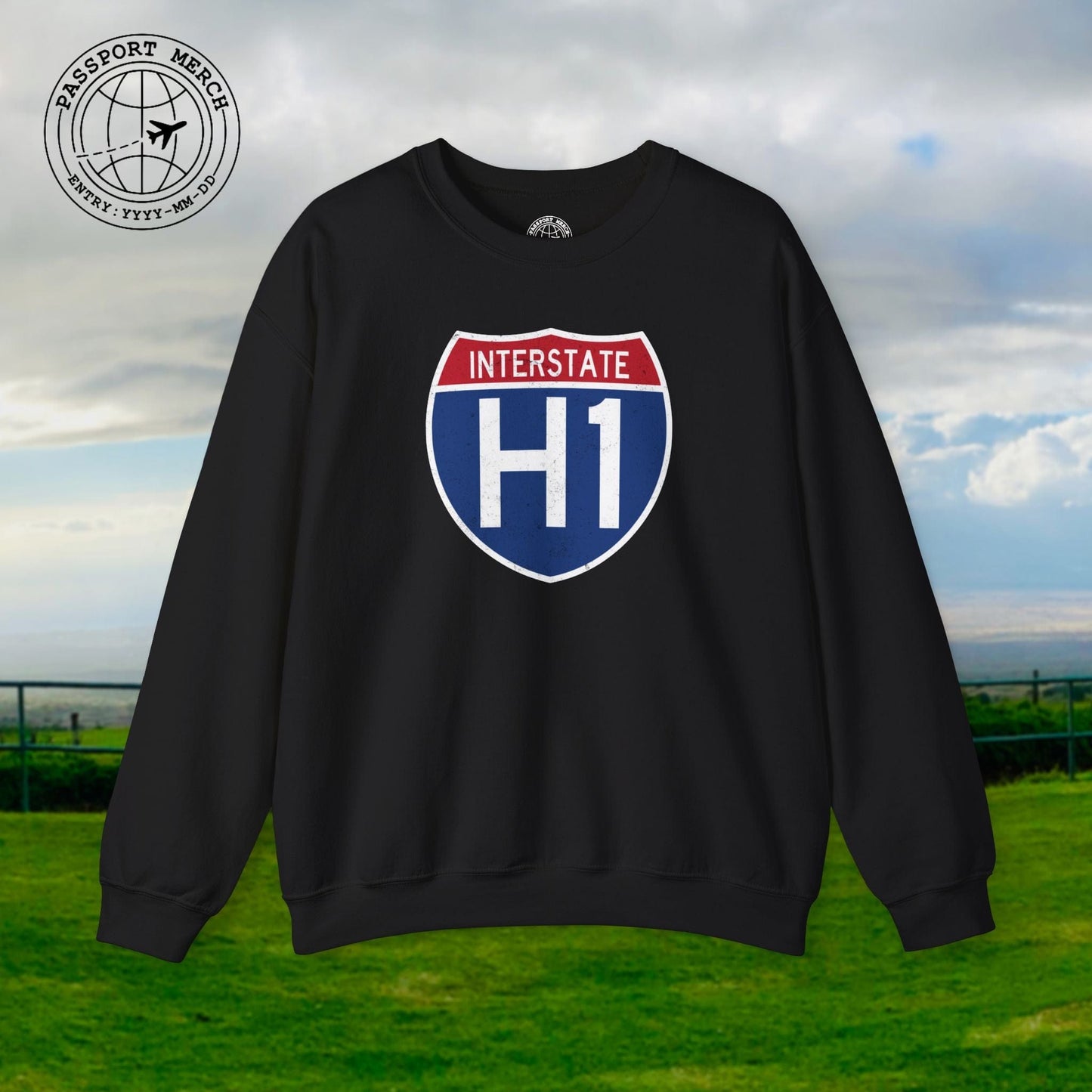 Signs of Wanderlust, Interstate H1, Hawaii Crewneck