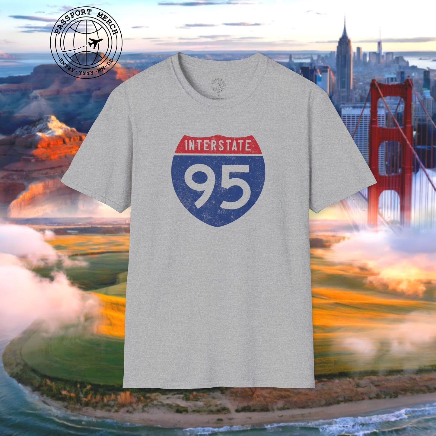 Signs of Wanderlust, Interstate 95, USA T-Shirt
