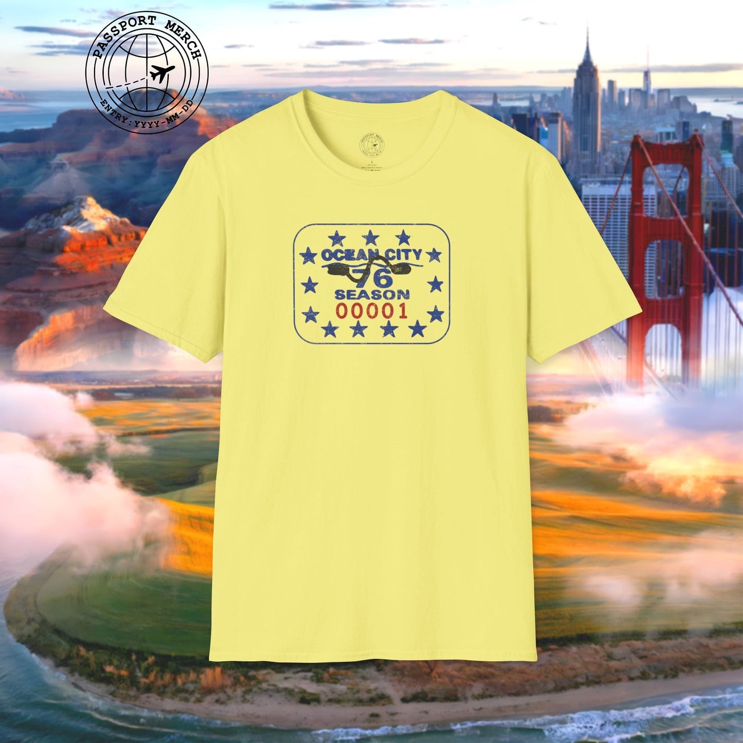 Vintage Ocean City 1976 Beach Tag, New Jersey T-Shirt