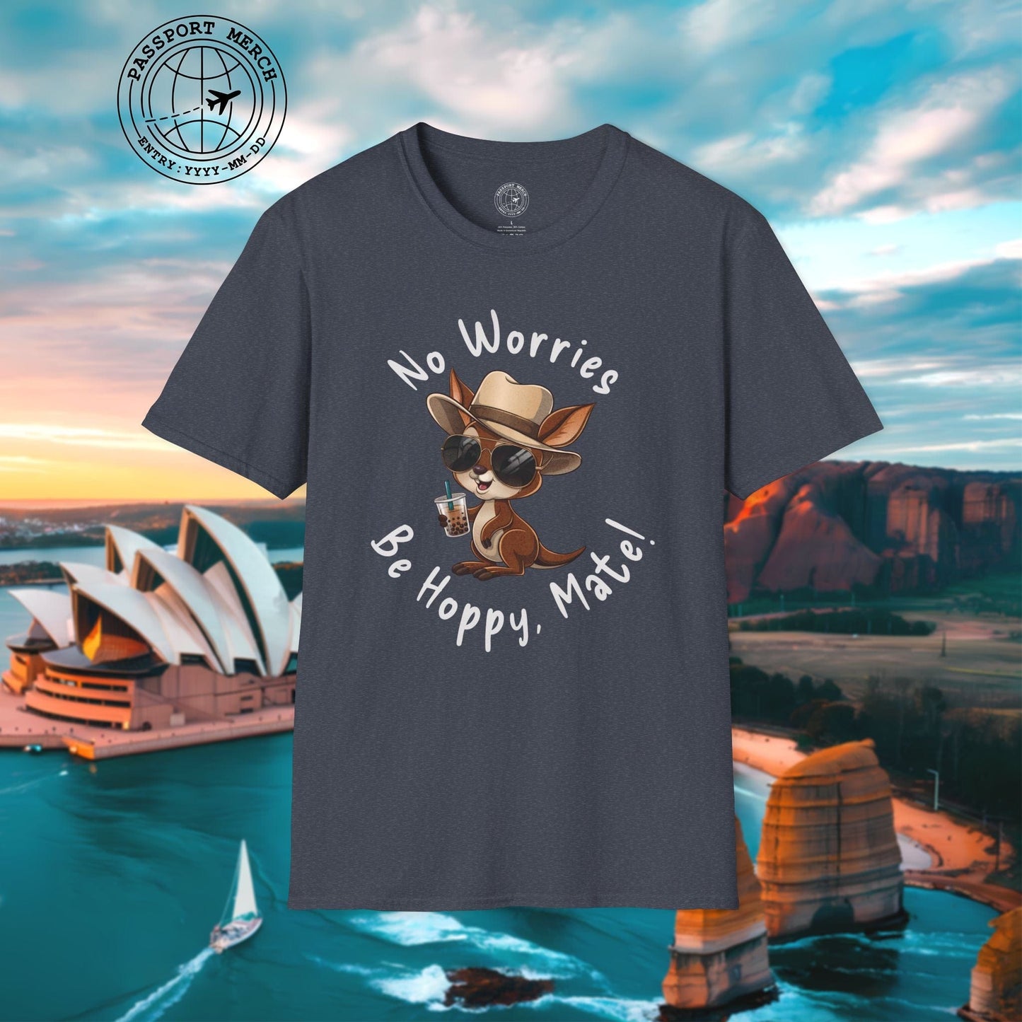 No Worries, Be Hoppy, Mate! Australia T-Shirt