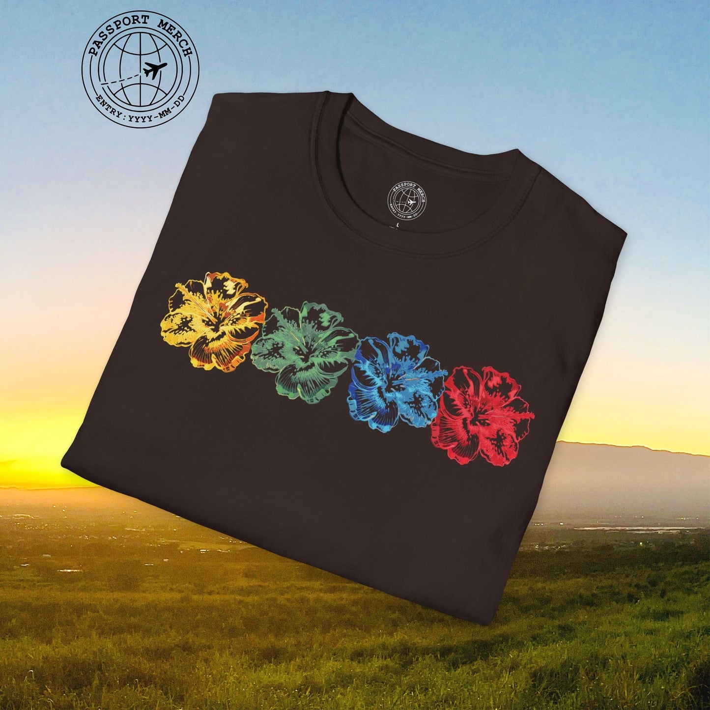Neon Hibiscus, Hawaii T-Shirt