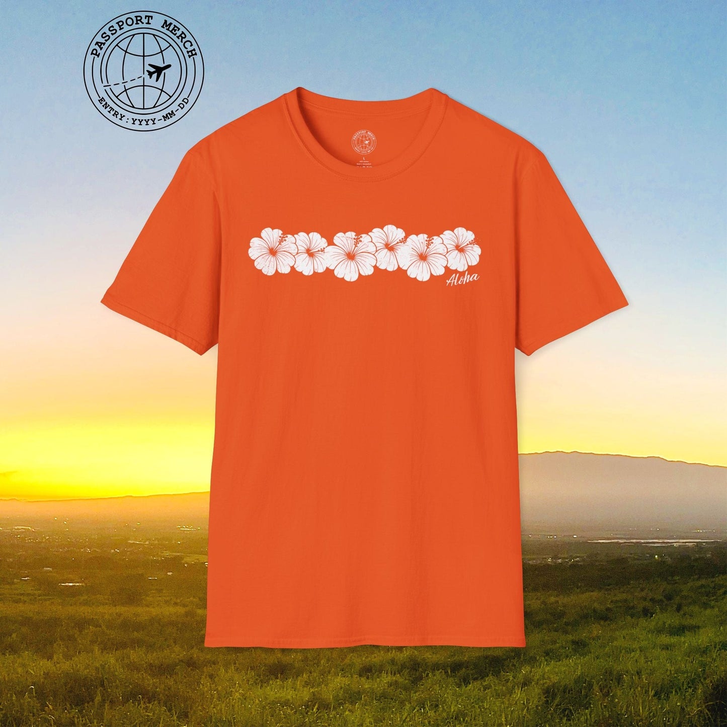 Monochrome Hibiscus, Hawaii T-Shirt