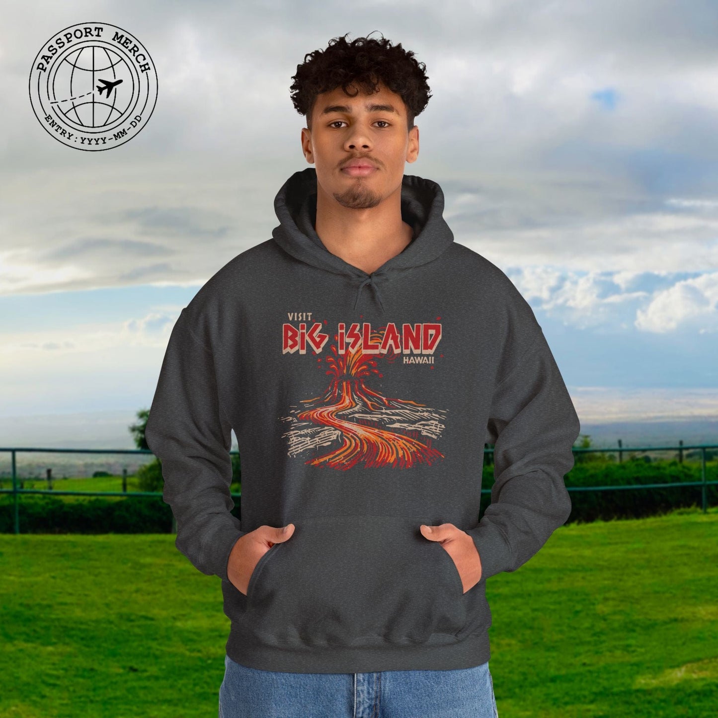 Vintage Visit Big Island, Hawaii Hoodie
