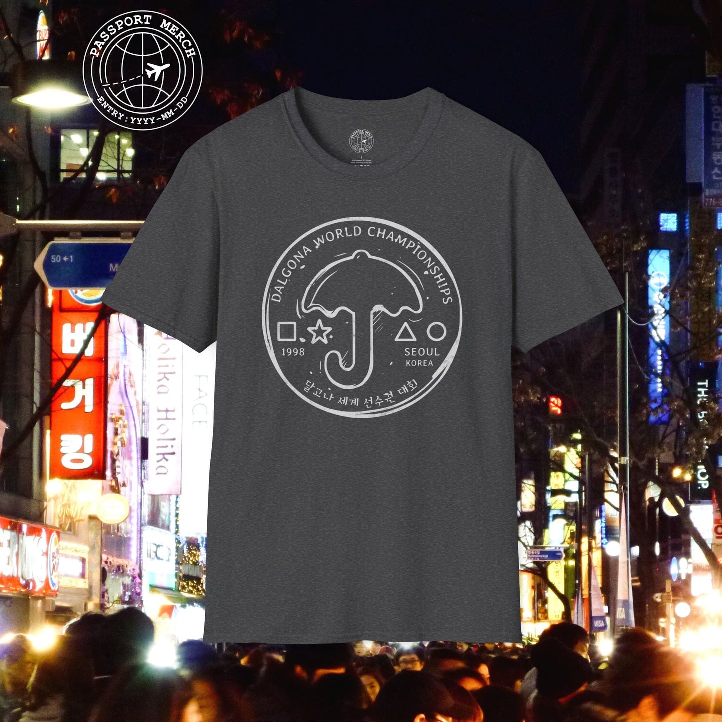 Vintage Dalgona World Championships, Seoul, South Korea T-Shirt