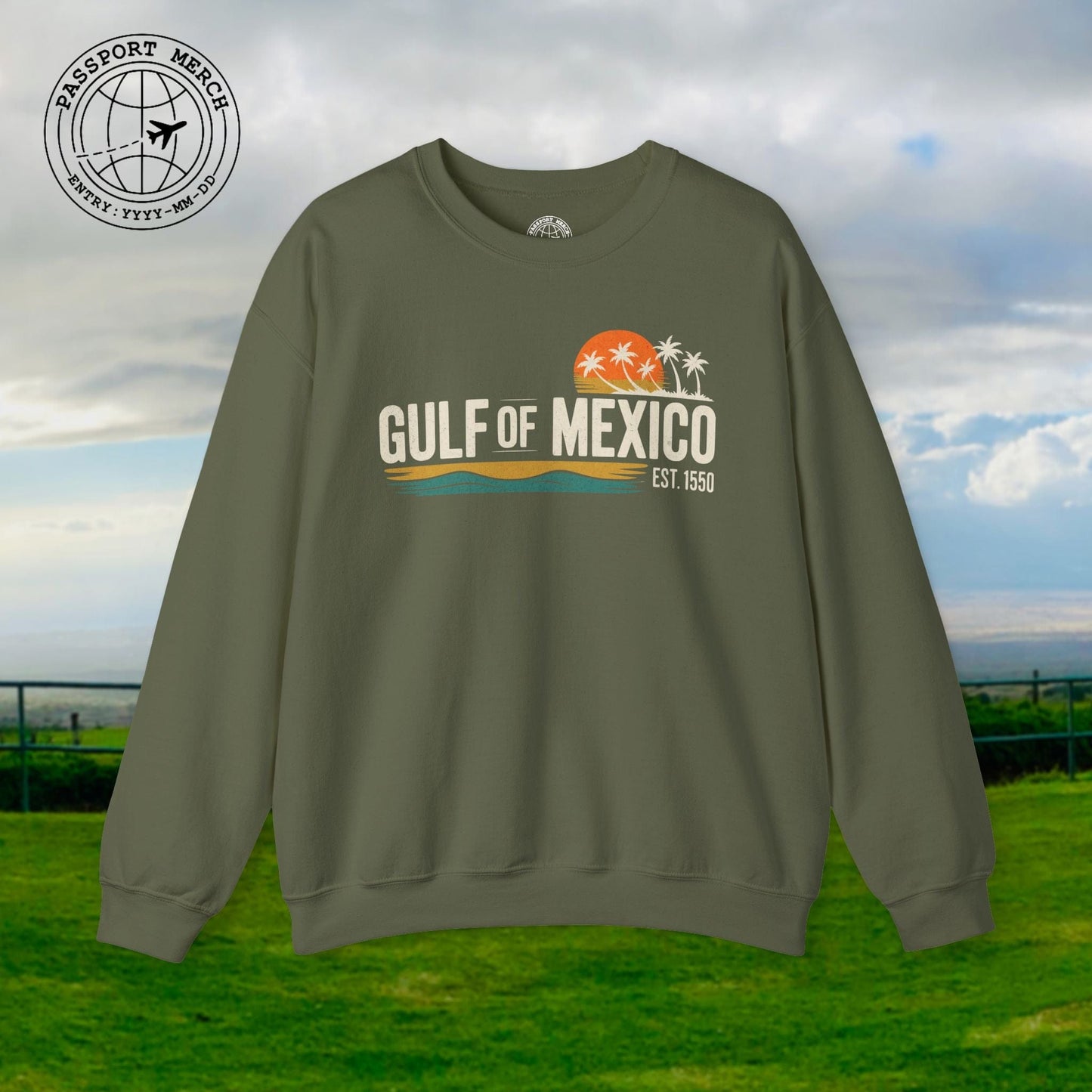 Vintage Retro Gulf of Mexico Crewneck