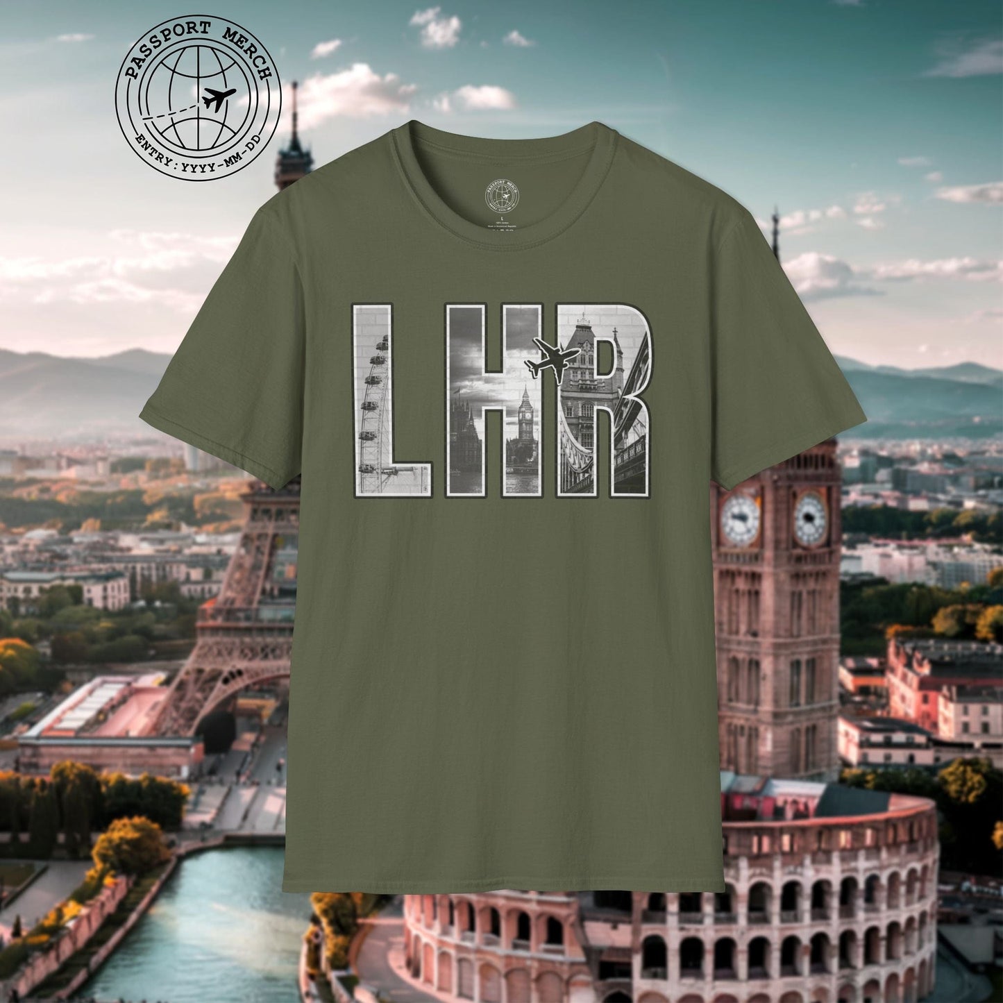 Airport Window London England UK LHR T-Shirt