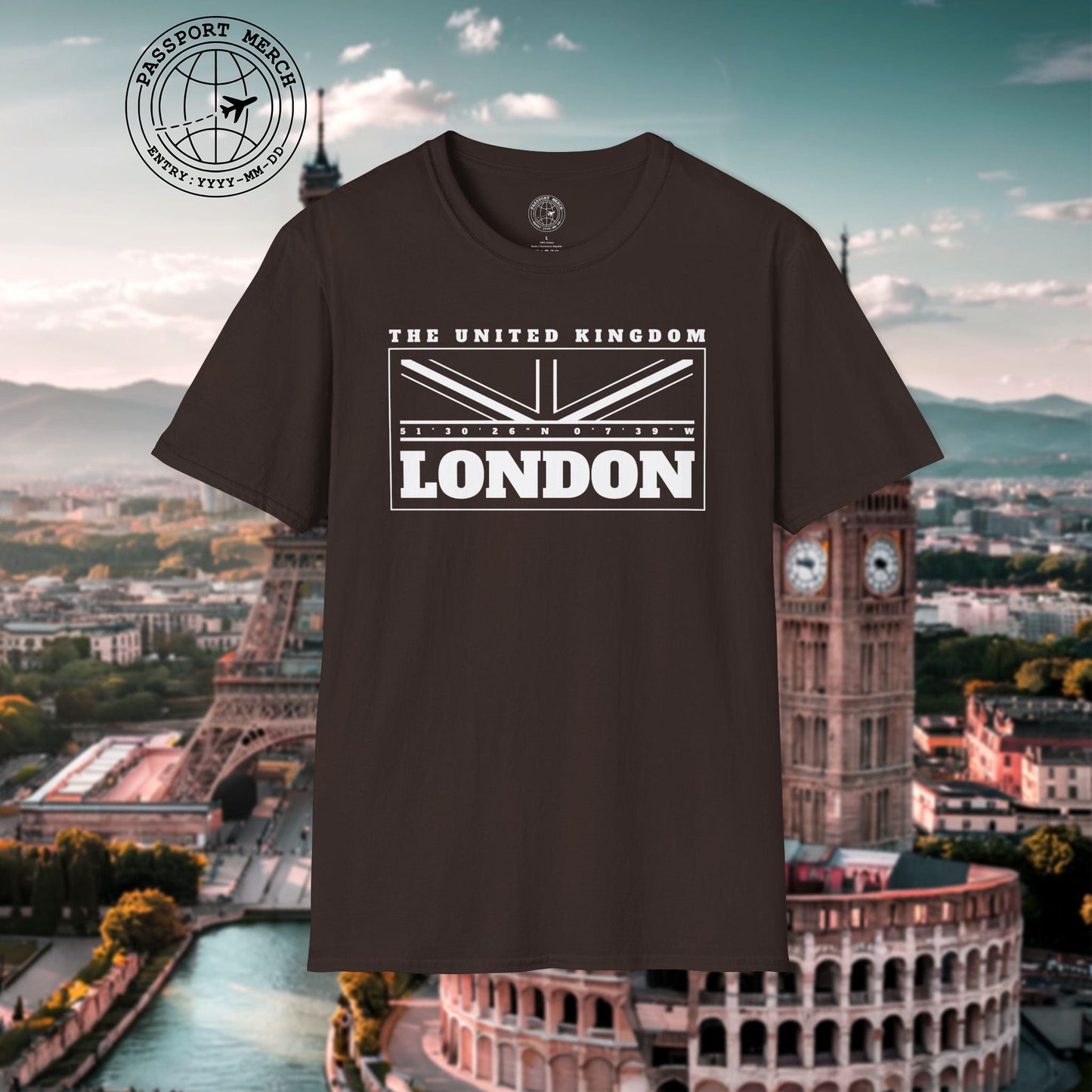 GPS Flag London England, UK T-Shirt