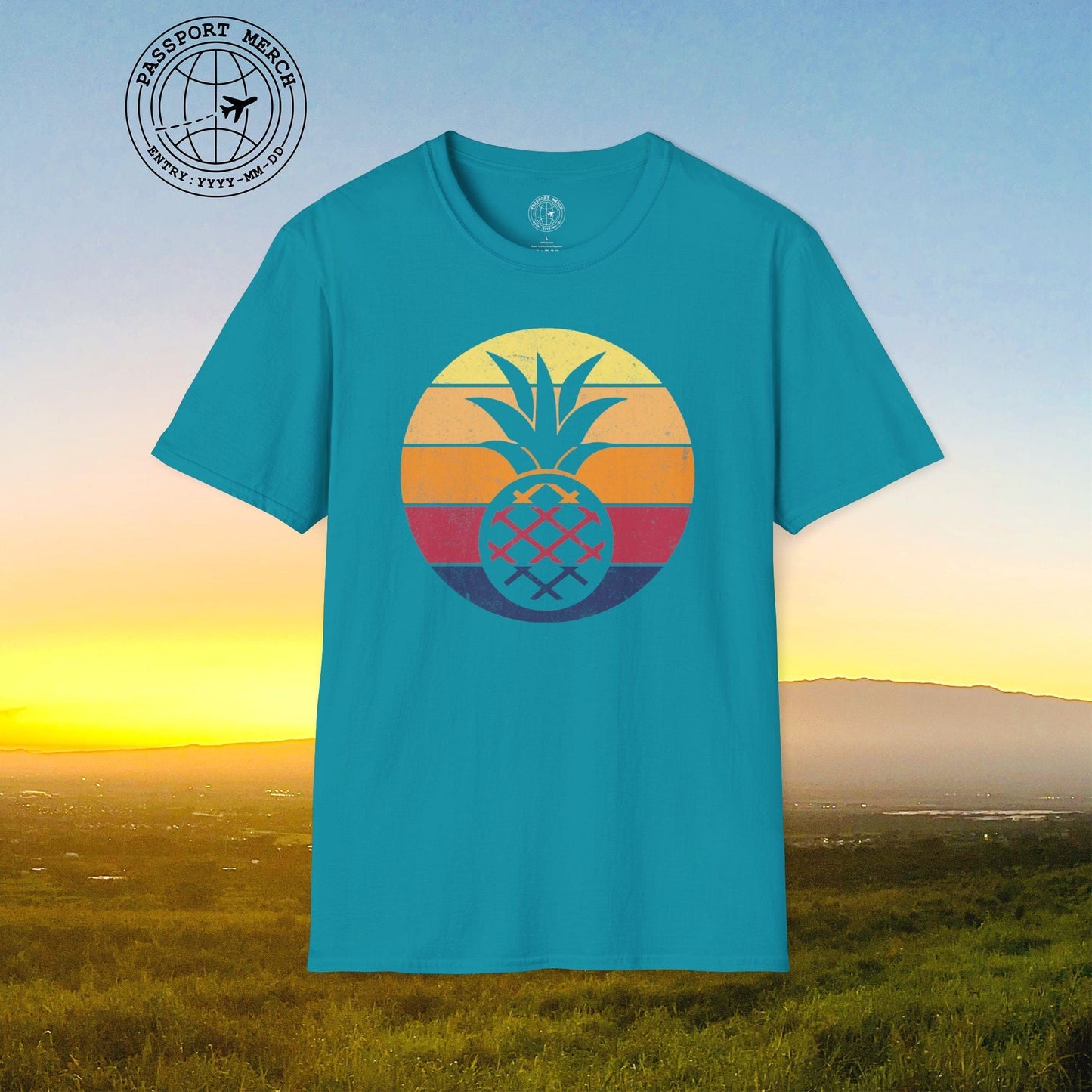 Retro Sun Hawaiian Pineapple T-Shirt