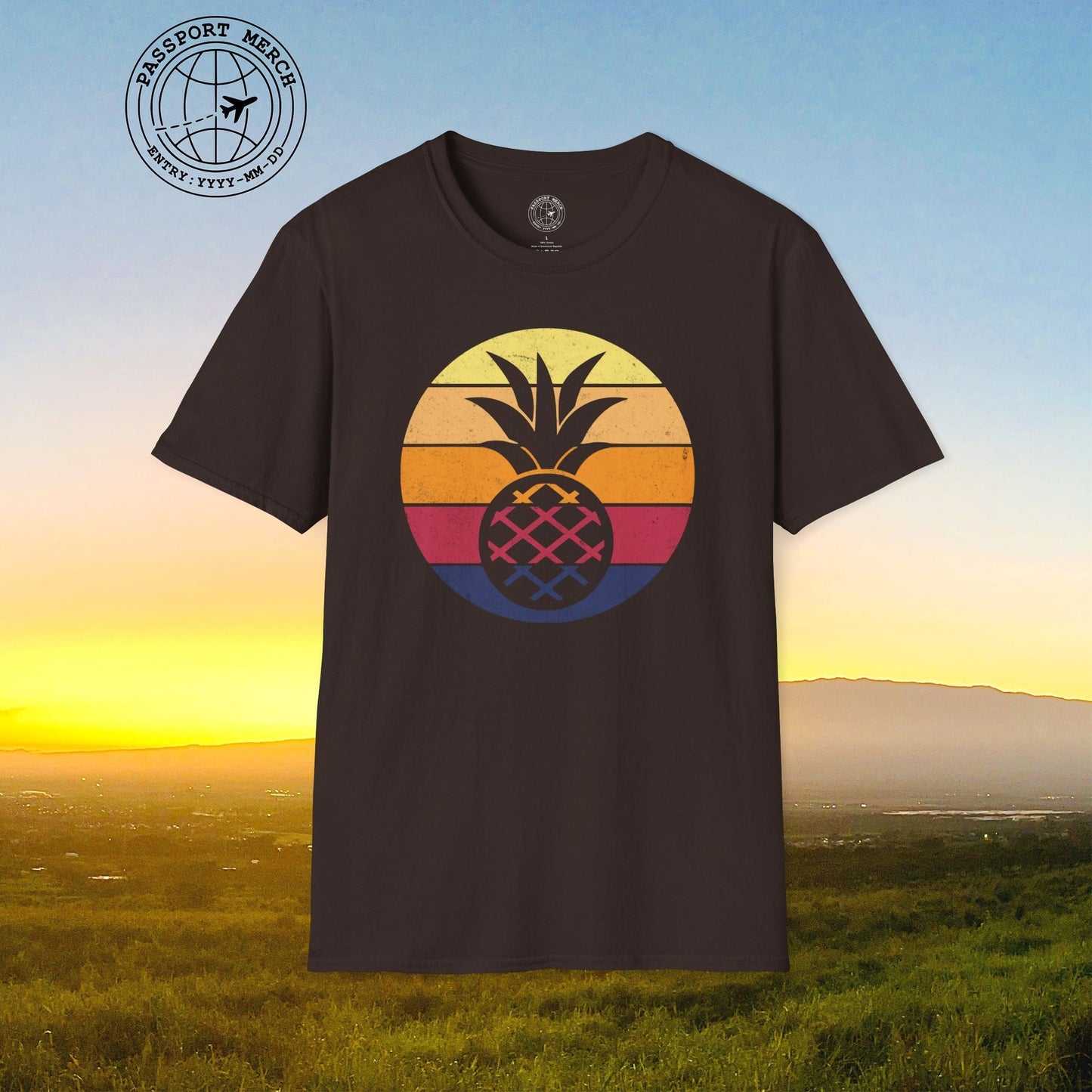 Retro Sun Hawaiian Pineapple T-Shirt