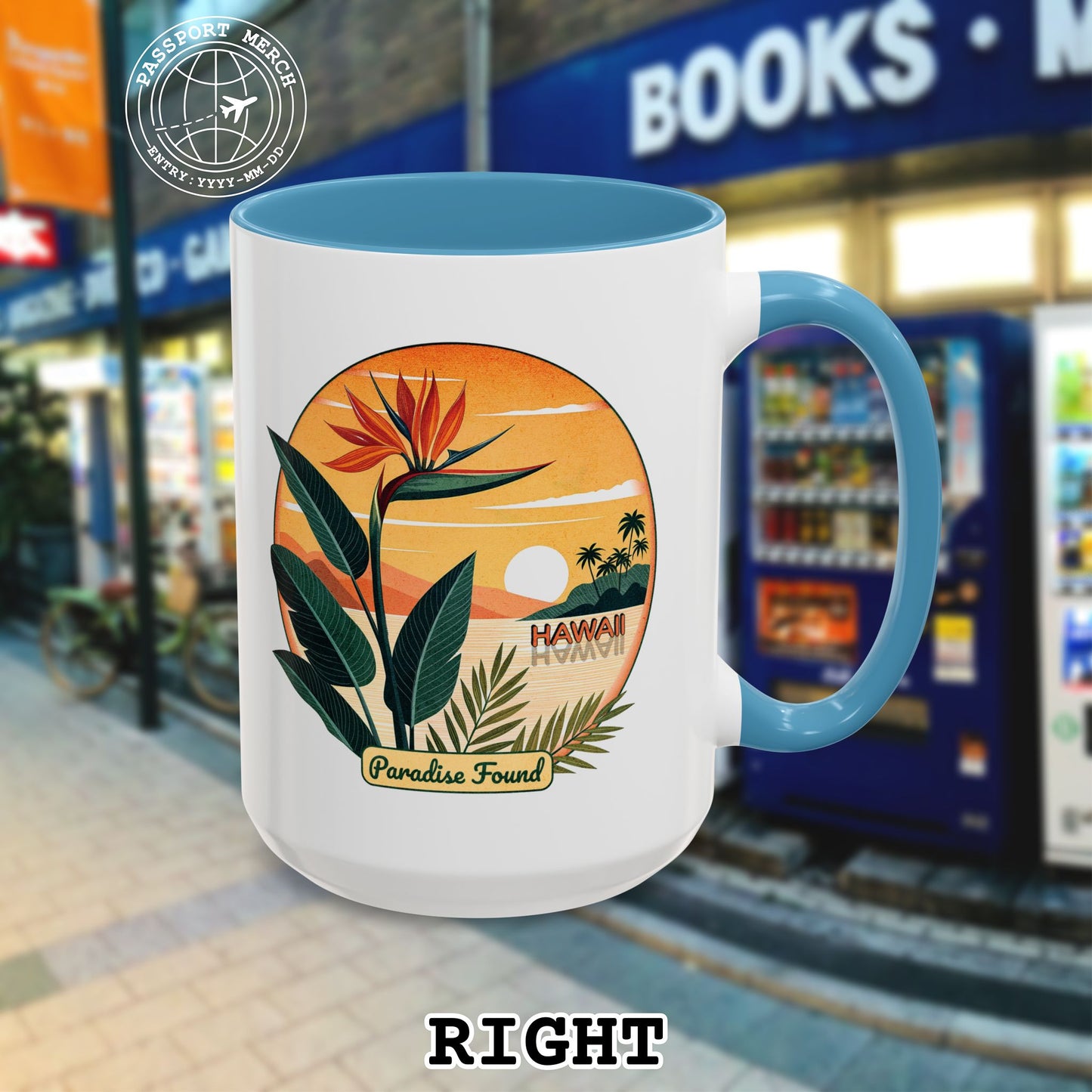 Retro (Bird of) Paradise Found, Hawaii 15oz Mug