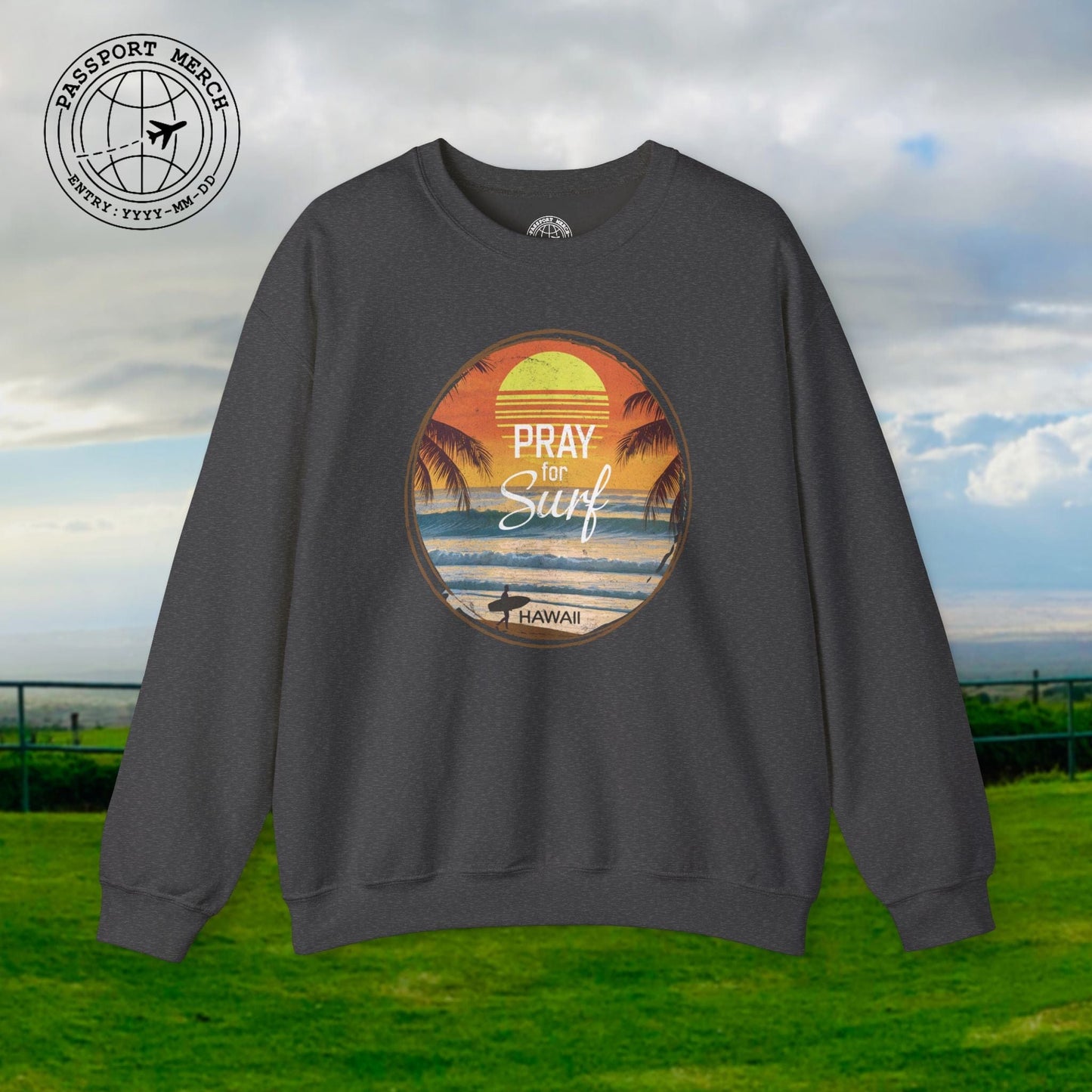 Pray for Surf Hawaii, Crewneck