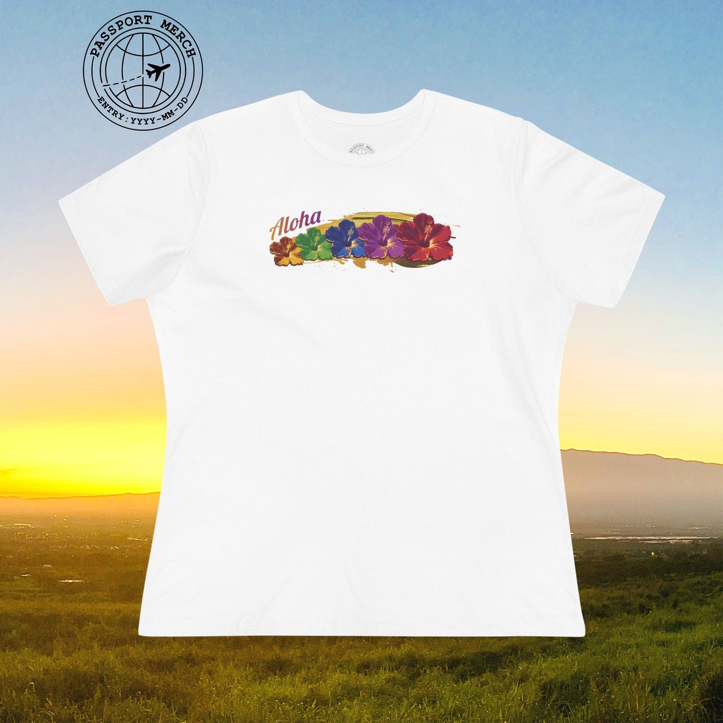 Pop Art Hibiscus, Hawaii, Womens Fit T-Shirt