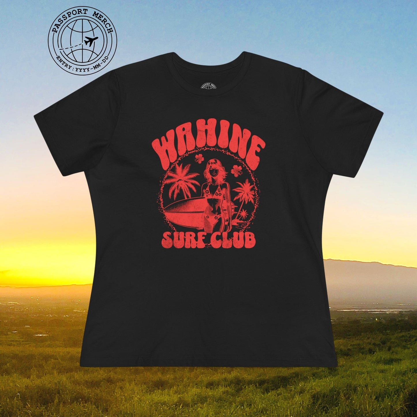 Wahine Surf Club, Hawaii, Womens Fit T-Shirt