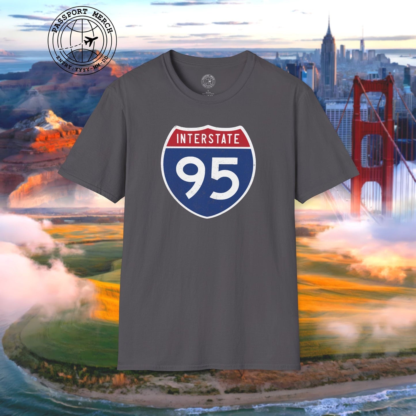 Signs of Wanderlust, Interstate 95, USA T-Shirt