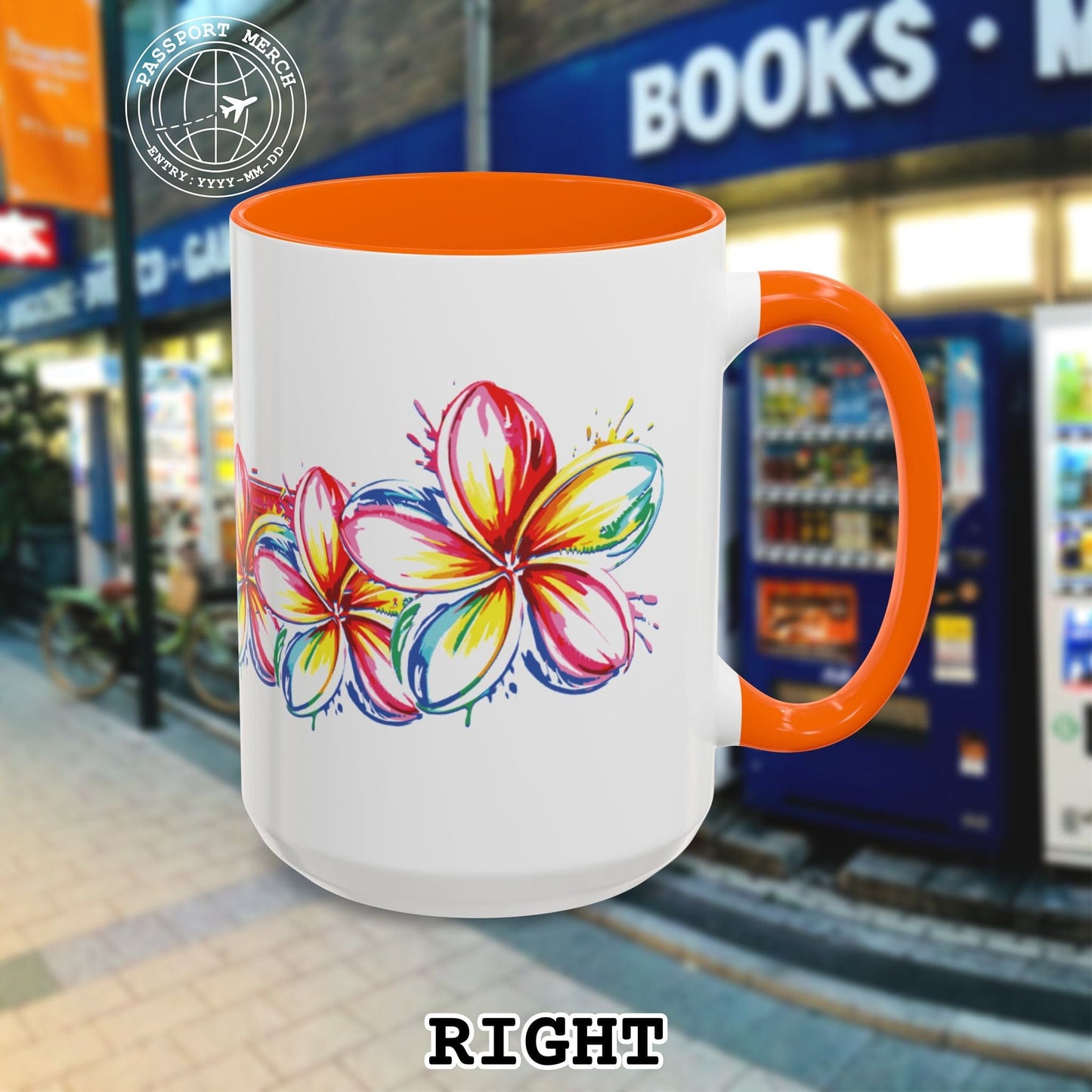 Neon Art Plumeria Rainbow, Hawaii 15oz Mug