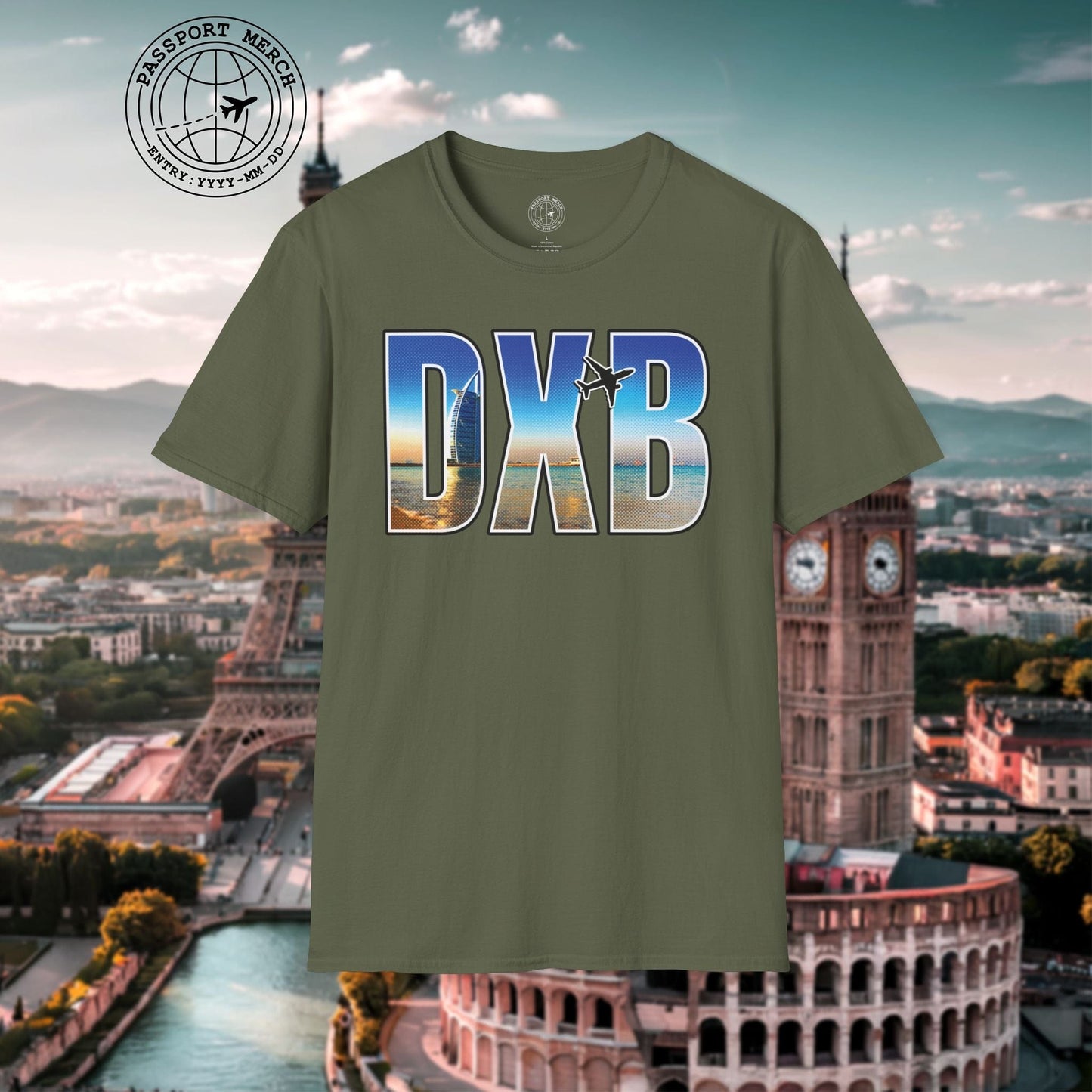 Airport Window Dubai United Arab Emirates DXB T-Shirt