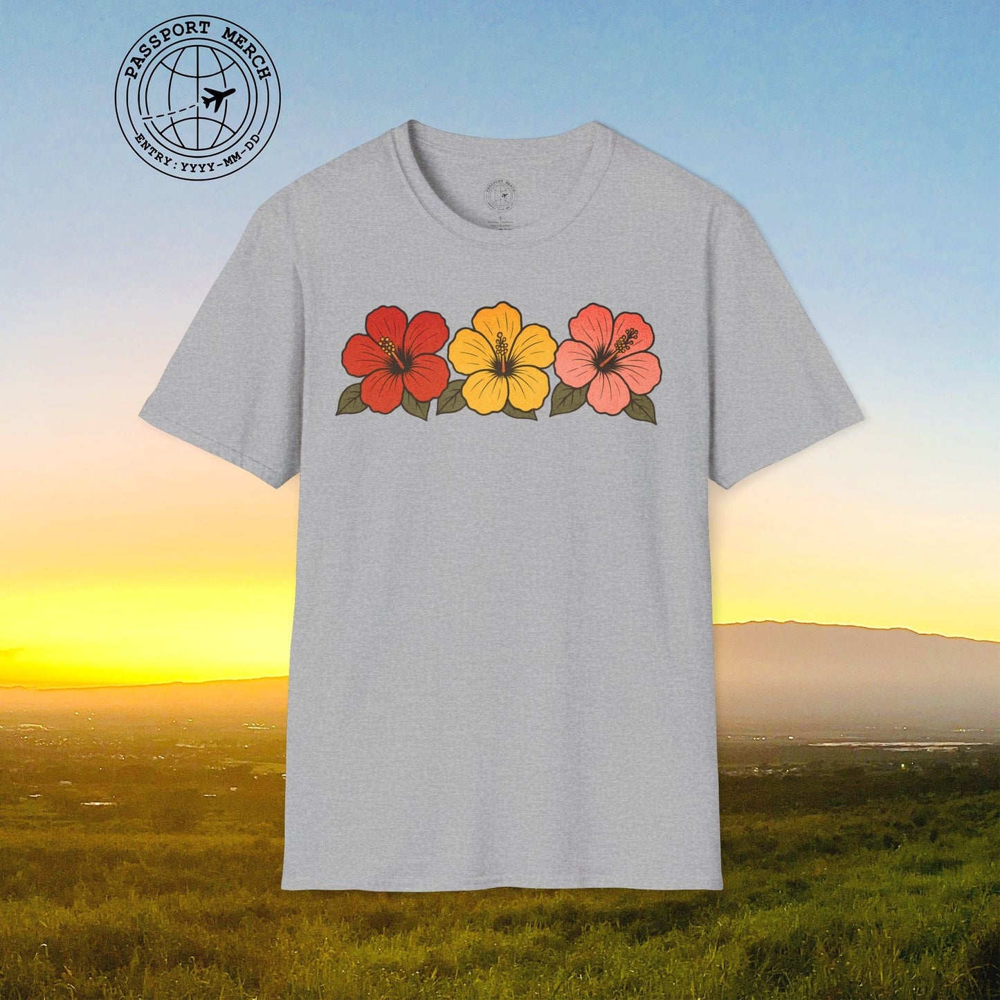 Three Vintage Hibiscus, Hawaii T-Shirt
