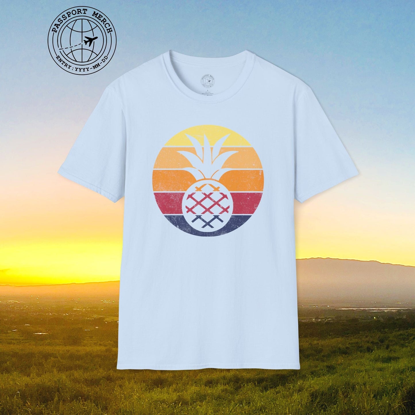 Retro Sun Hawaiian Pineapple T-Shirt