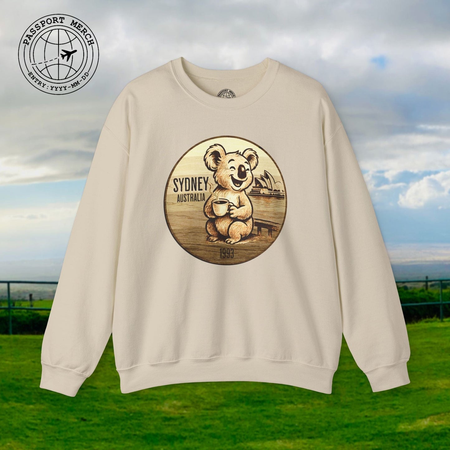 Vintage Koala & Coffee in Sydney, Australia Crewneck