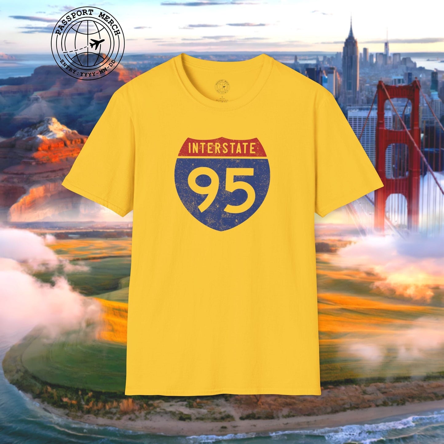 Signs of Wanderlust, Interstate 95, USA T-Shirt