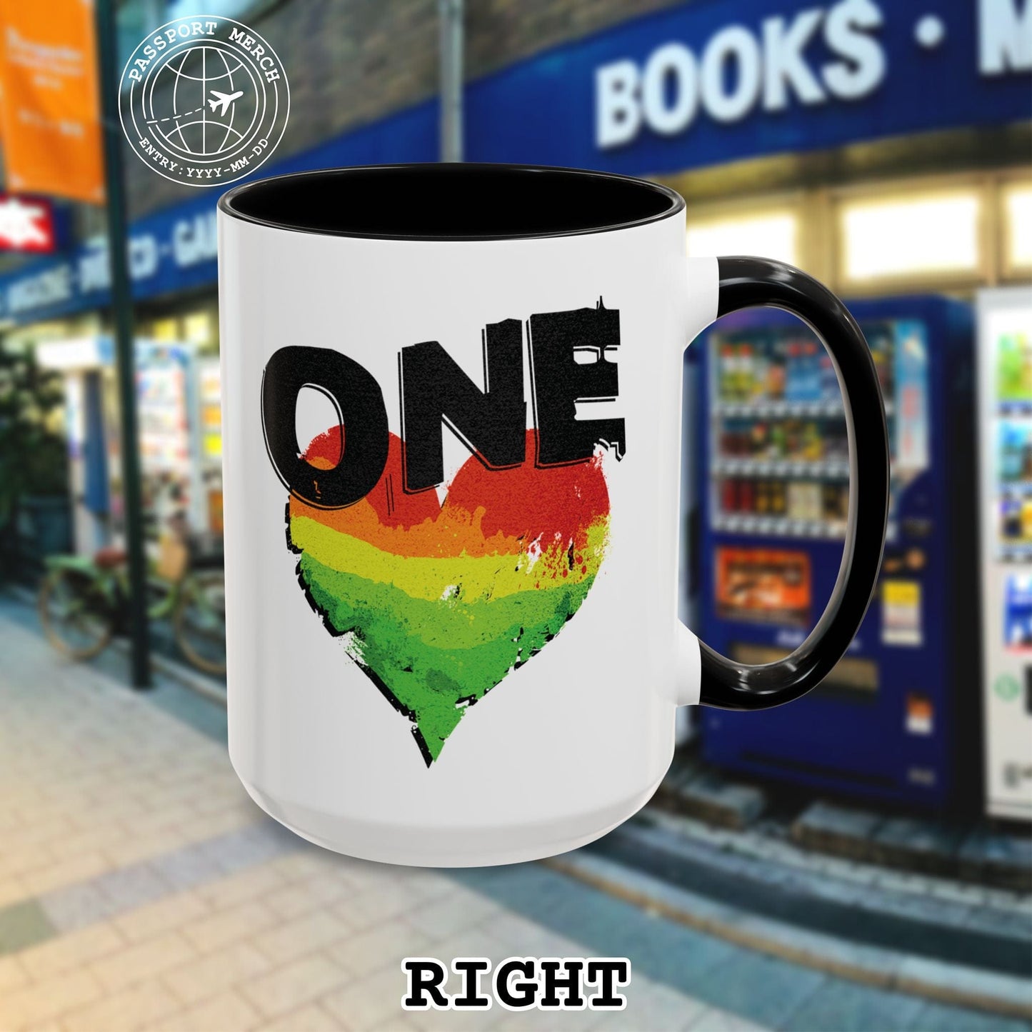 One Heart, Jamaican Reggae 15oz Mug
