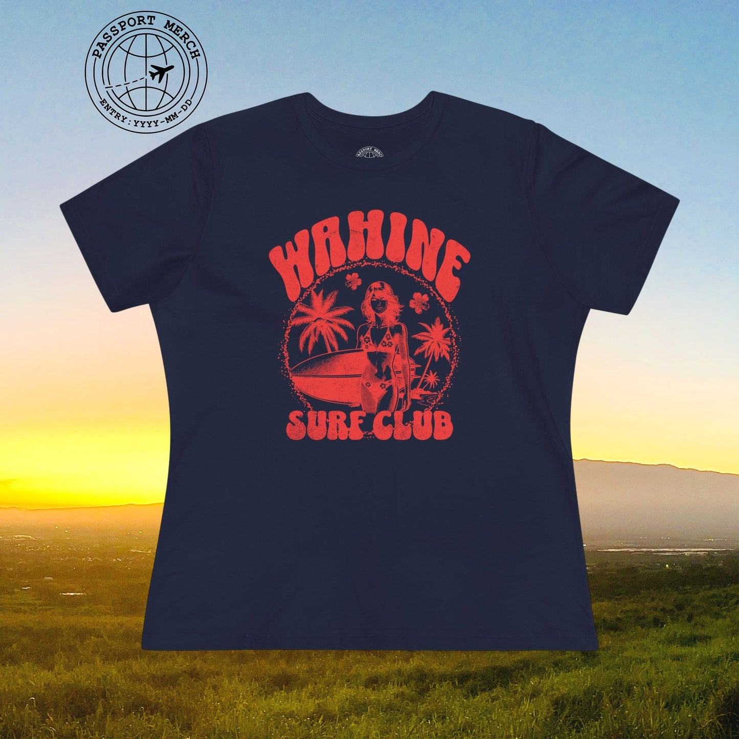 Wahine Surf Club, Hawaii, Womens Fit T-Shirt
