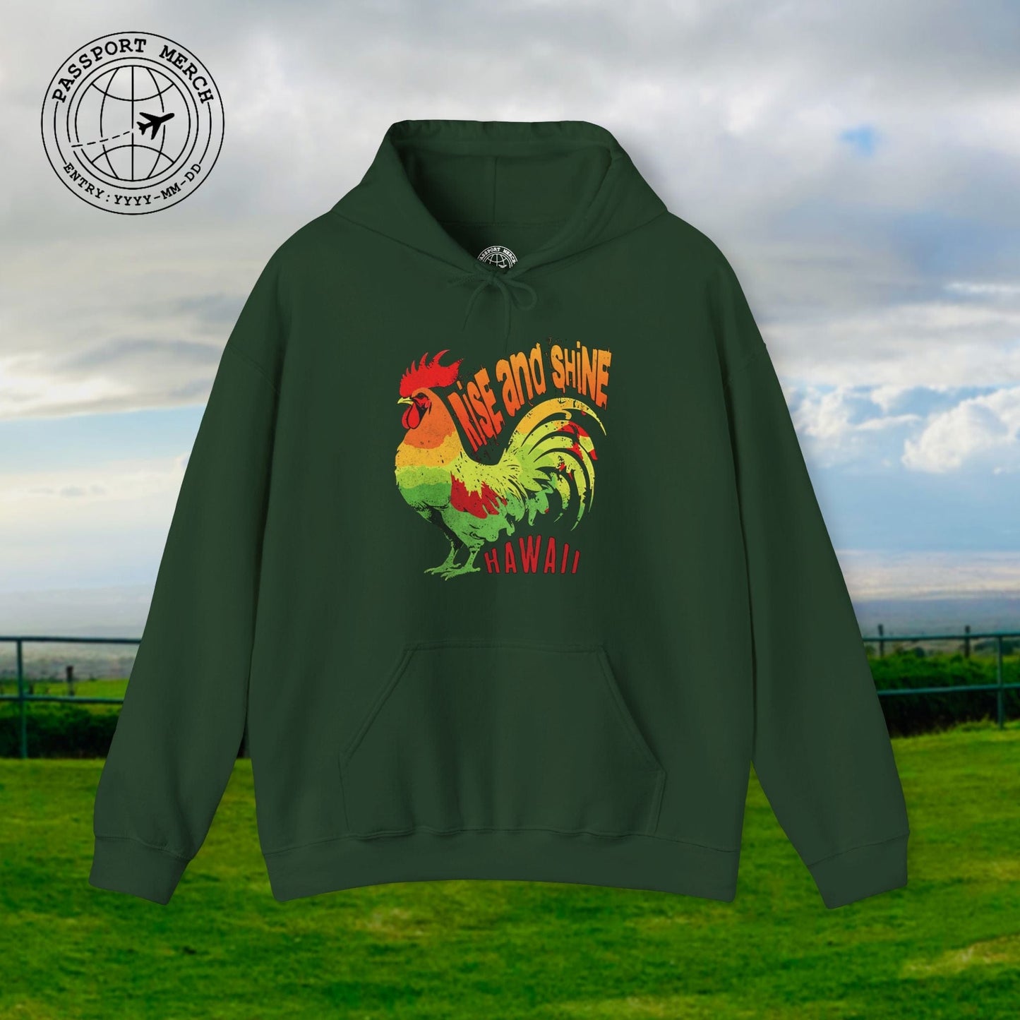 Rise and Shine Rooster, Hawaii Hoodie