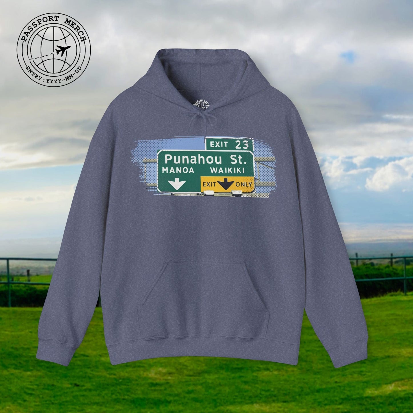 Signs of Wanderlust, Waikiki, Exit Only, Hawaii Hoodie
