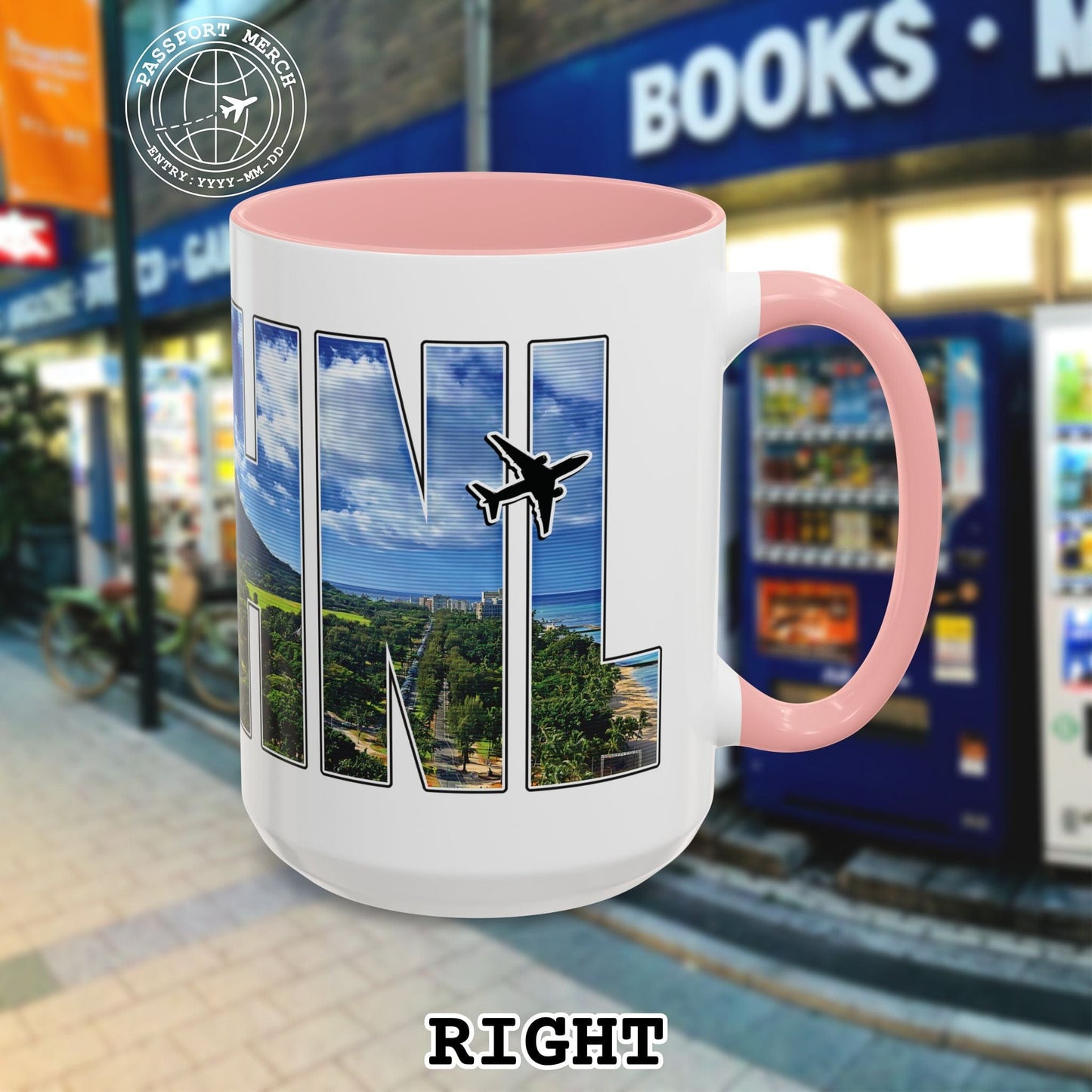 Airport Window Honolulu Oahu Hawaii HNL 15oz Mug