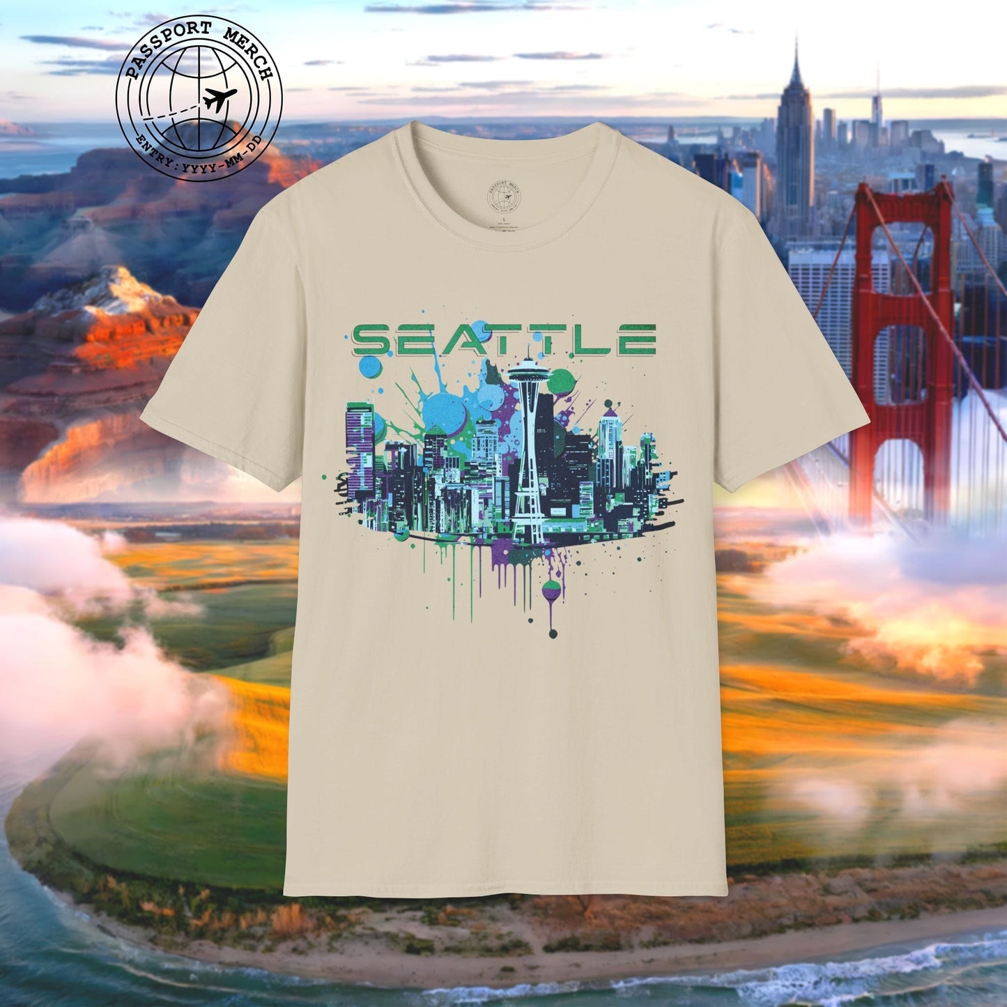 Abstract Space Needle, Seattle Washington T-Shirt