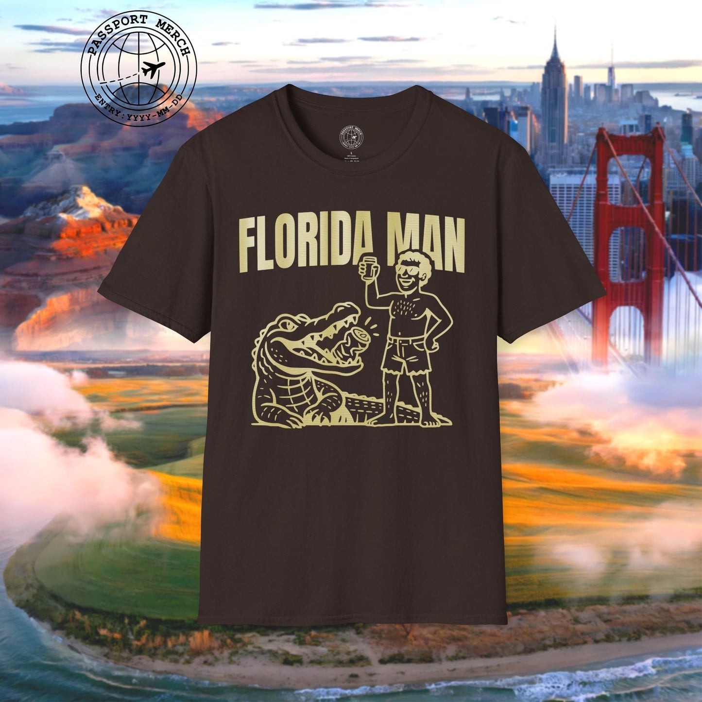 Florida Man Uses Alligator to Open Beer Can T-Shirt