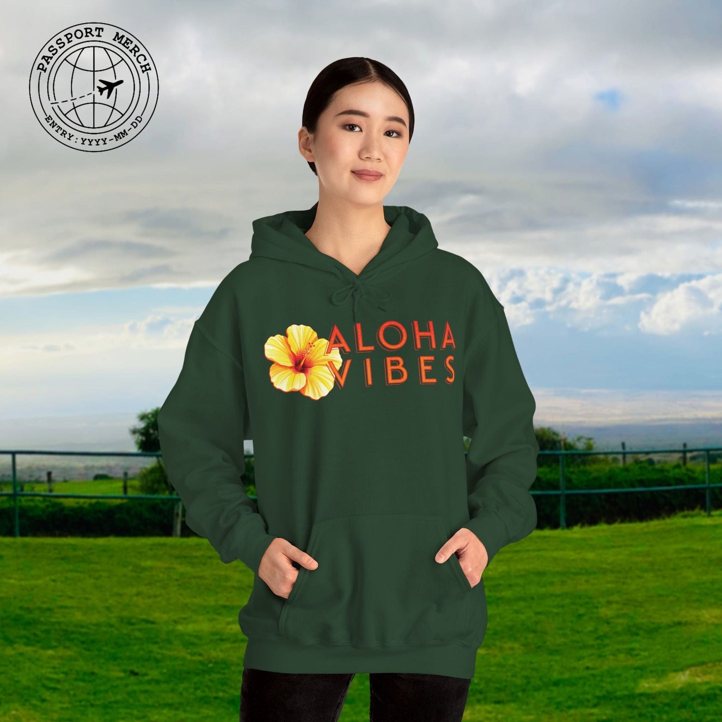 Sun-Kissed Hibiscus Aloha Vibes, Hawaii Hoodie