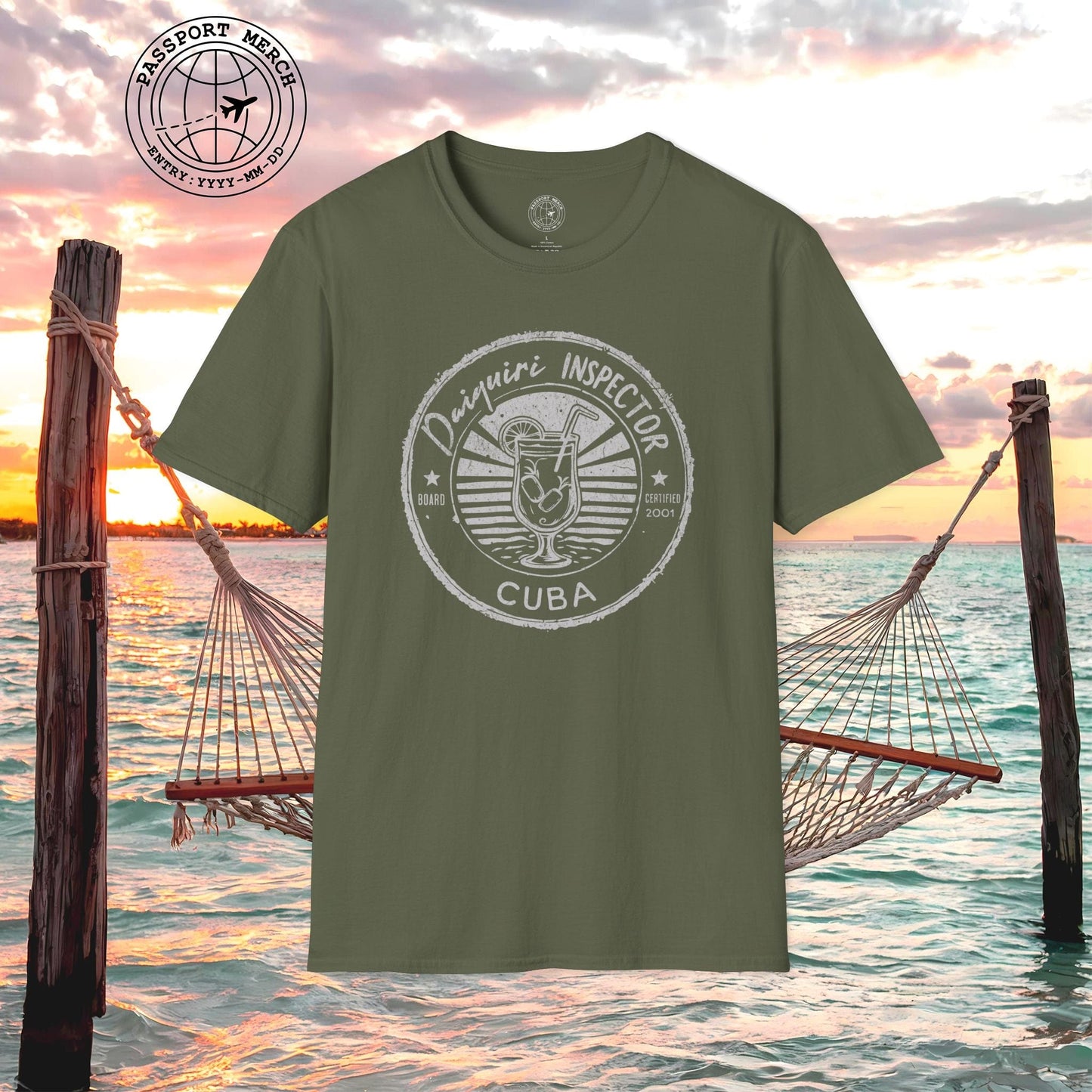 Board Certified Daiquiri Inspector, Cuba T-Shirt