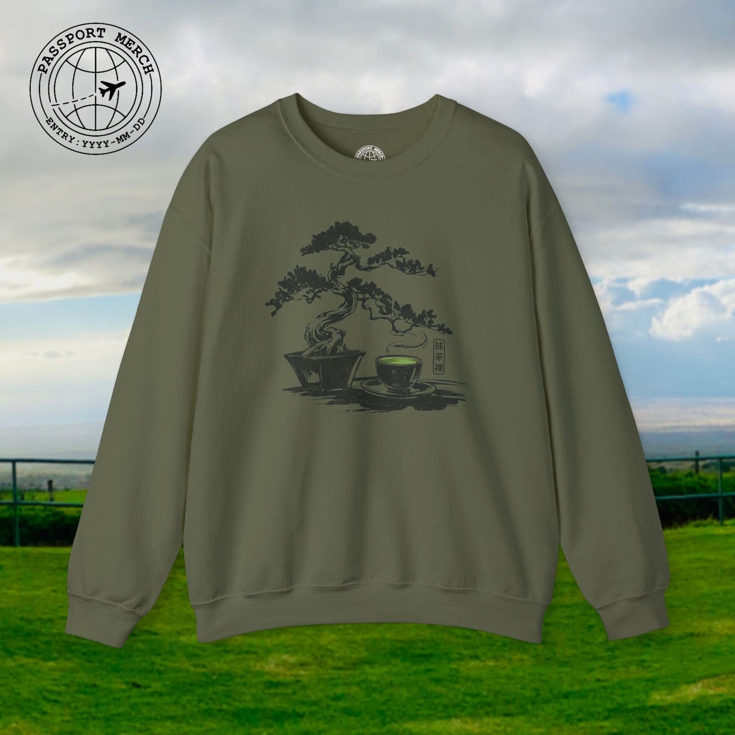 Vintage Matcha Zen, Japan Crewneck