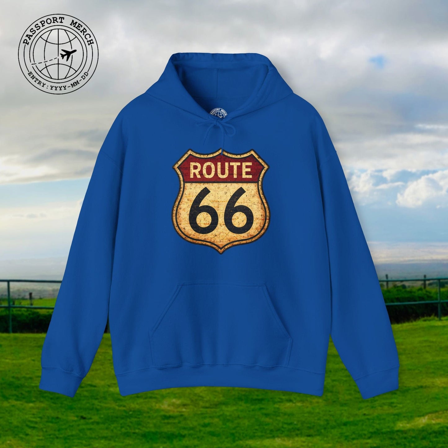 Signs of Wanderlust, Vintage Route 66, USA Hoodie