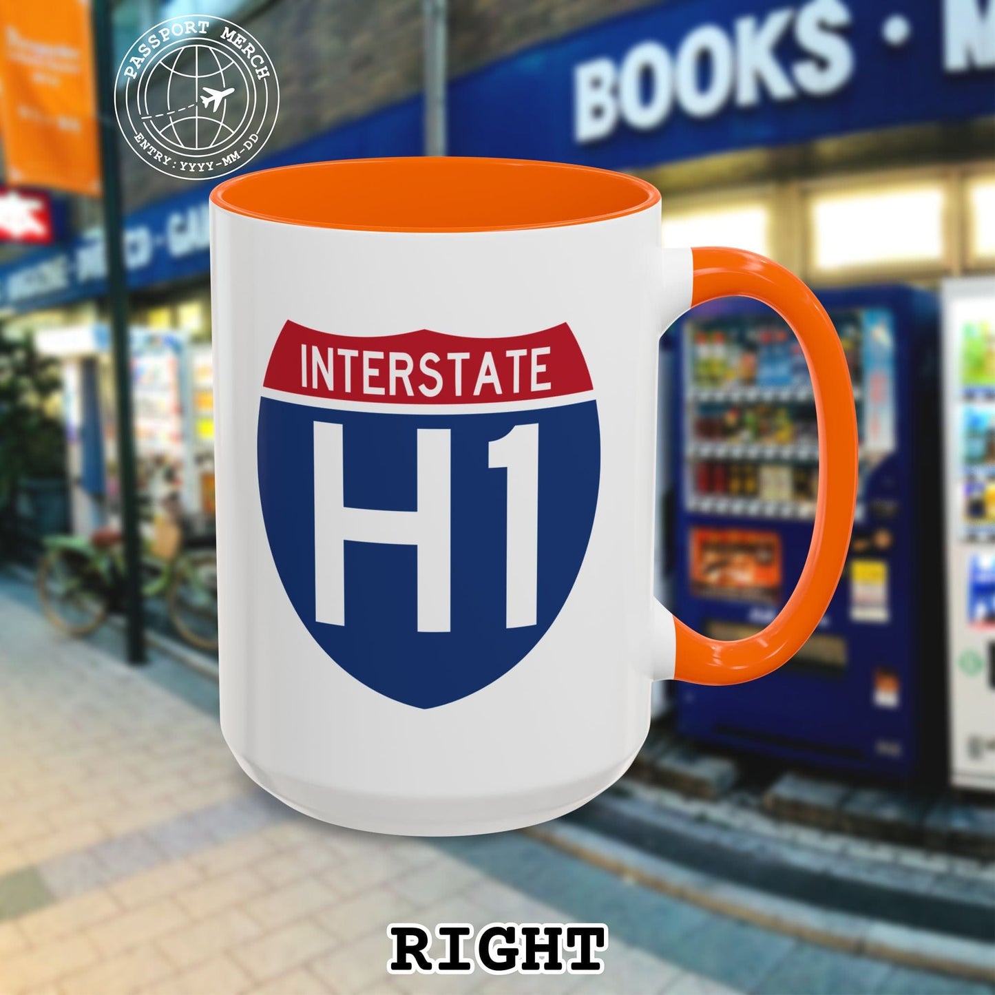 Signs of Wanderlust, Interstate H1, Hawaii 15oz Mug