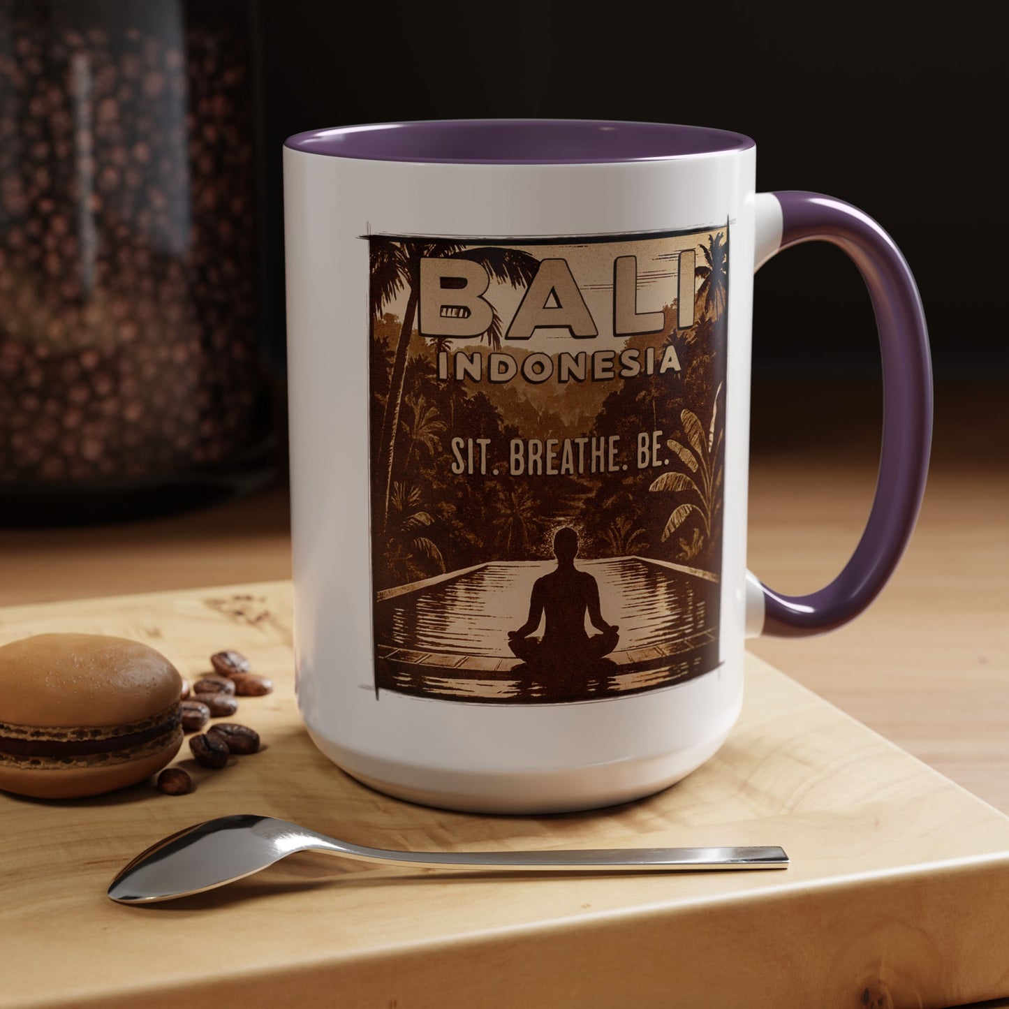 Sit. Breathe. Be. Bali, Indonesia 15oz Mug