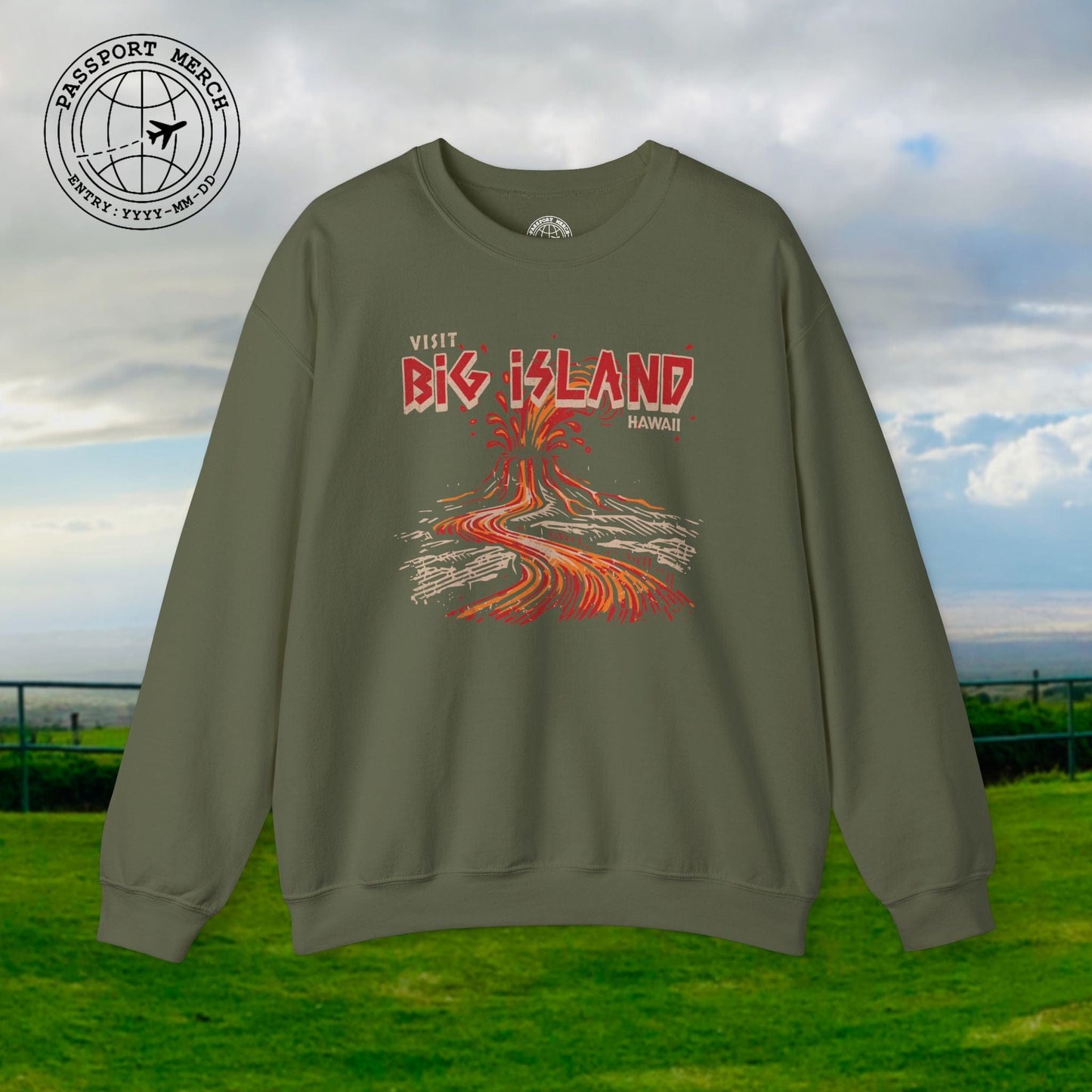 Vintage Visit Big Island, Hawaii Crewneck