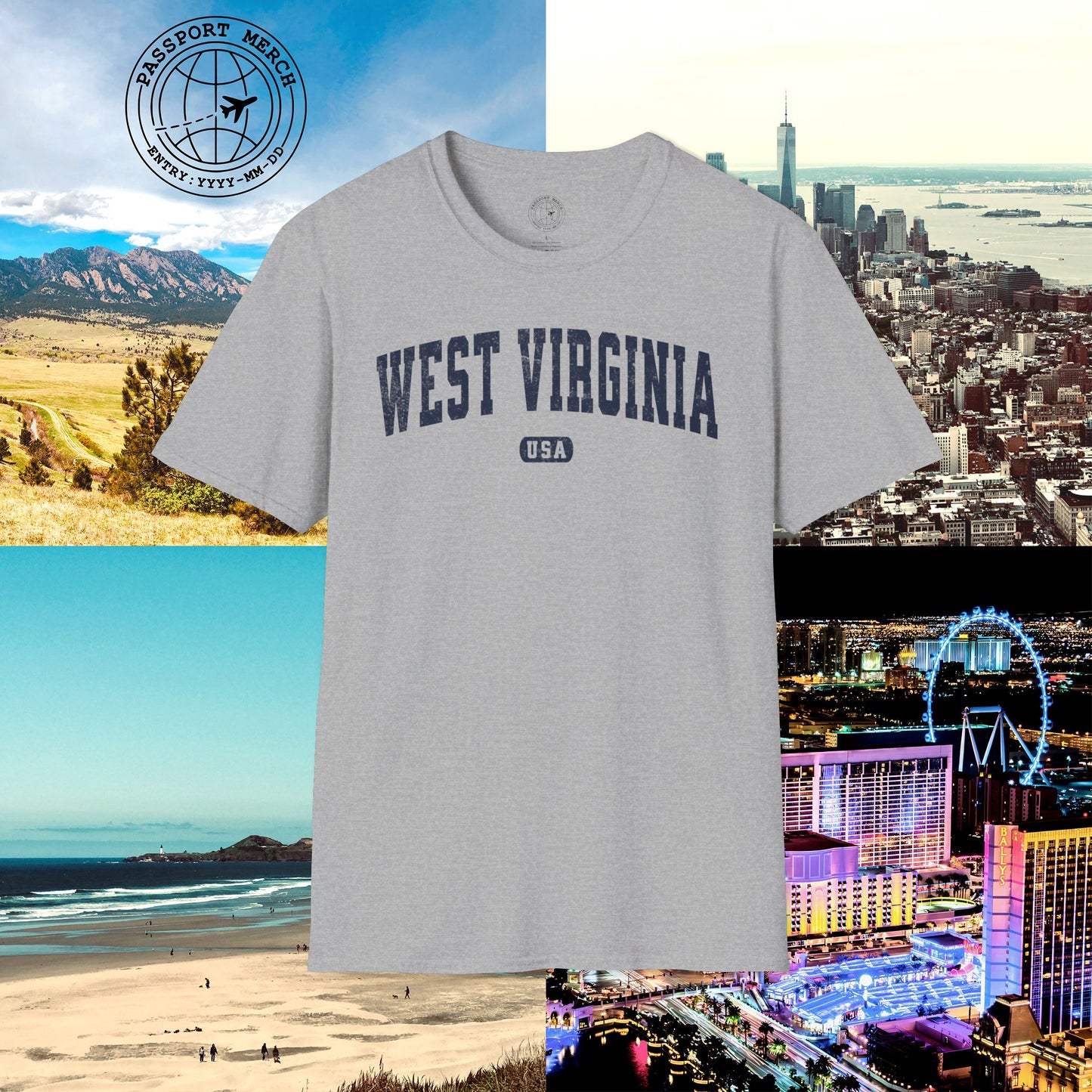 Classic Athletic, West Virginia (50 States Edition) T-Shirt
