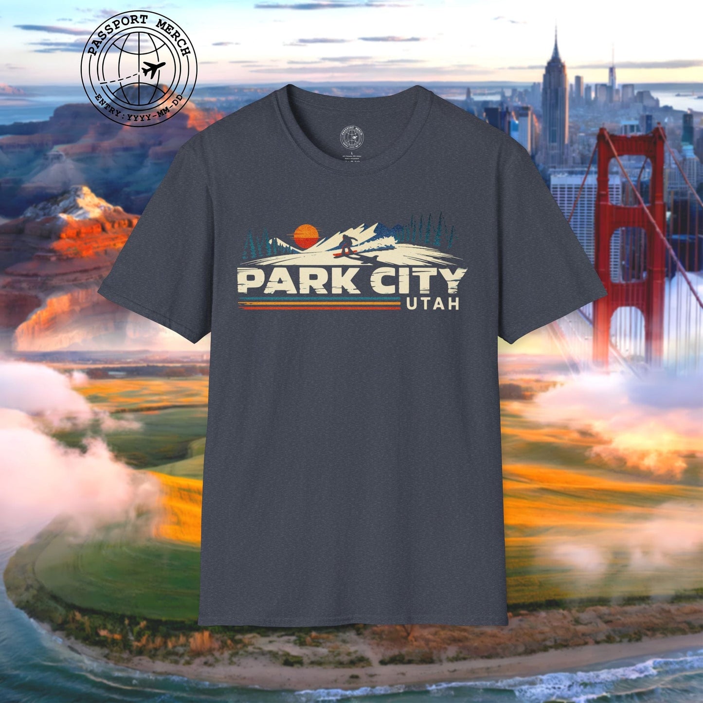 Park City Utah - Vibrant Ski Retro T-Shirt