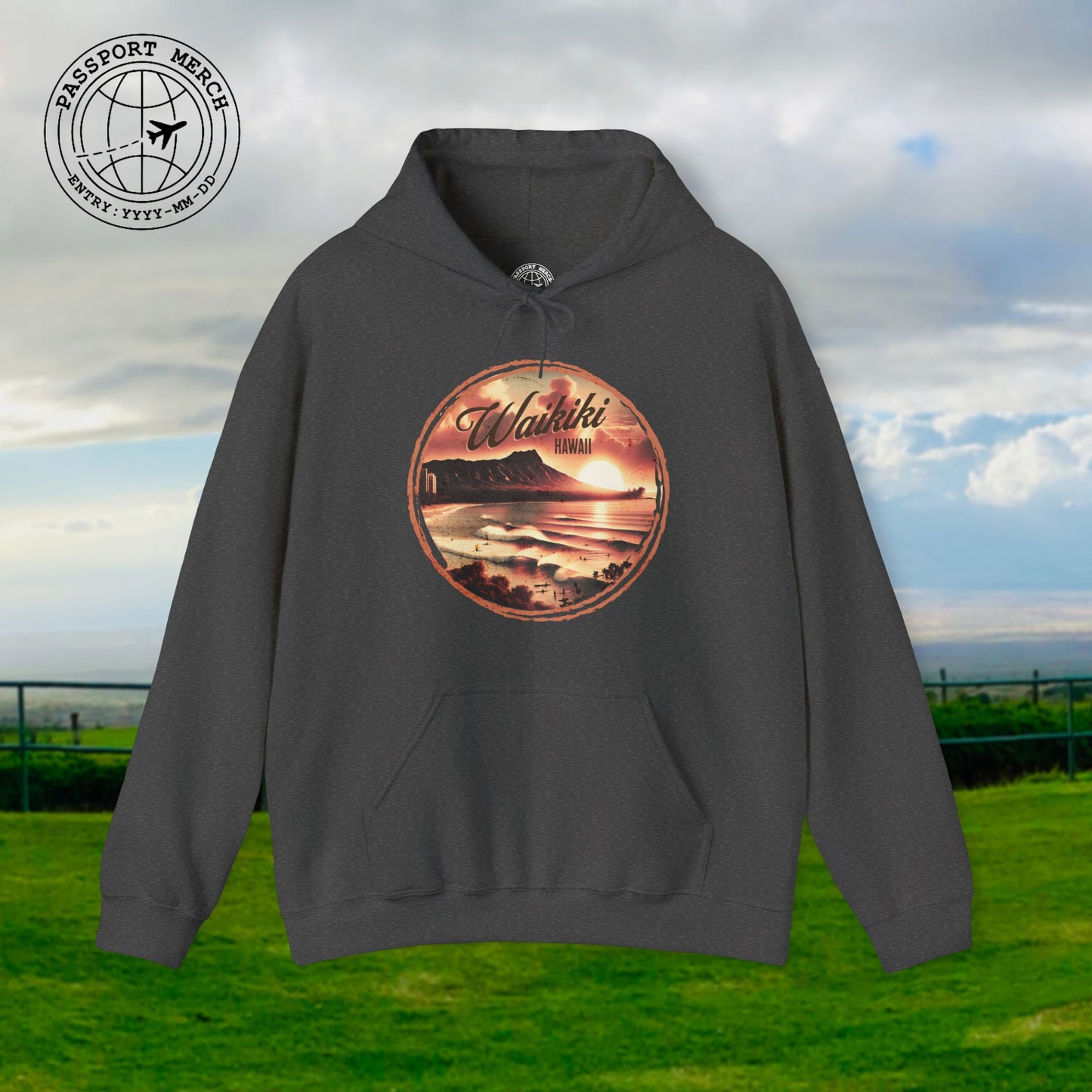 Vintage Nostalgia, Waikiki, Hawaii Hoodie