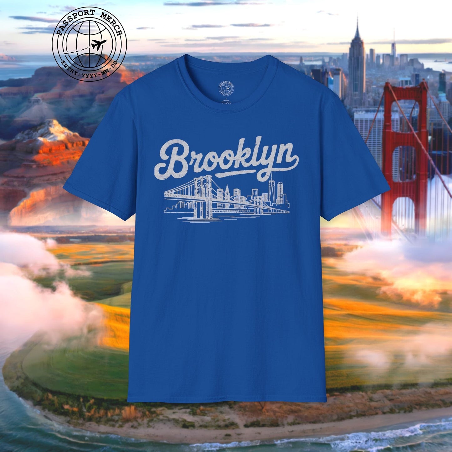 Vintage Brooklyn Monochrome, New York T-Shirt
