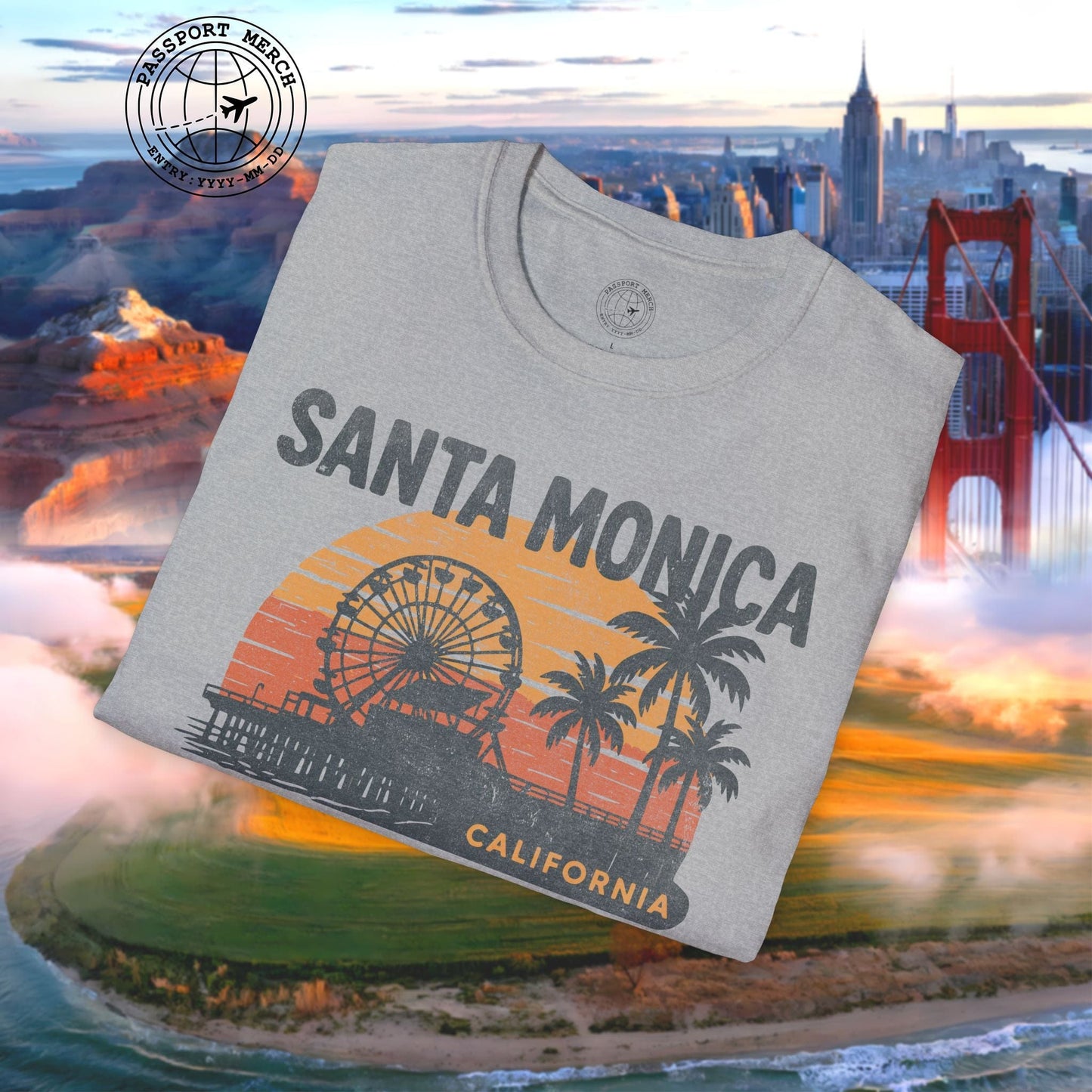 Santa Monica, California - 80's Vintage T-Shirt