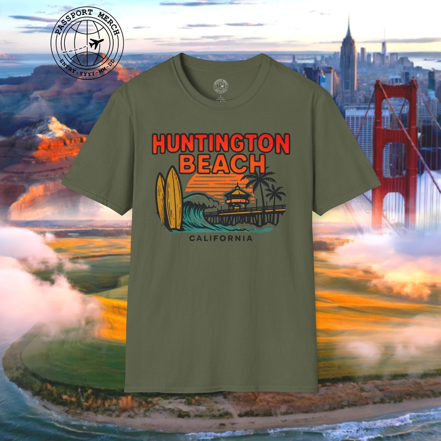 Huntington Beach, California - 80's Vintage T-Shirt