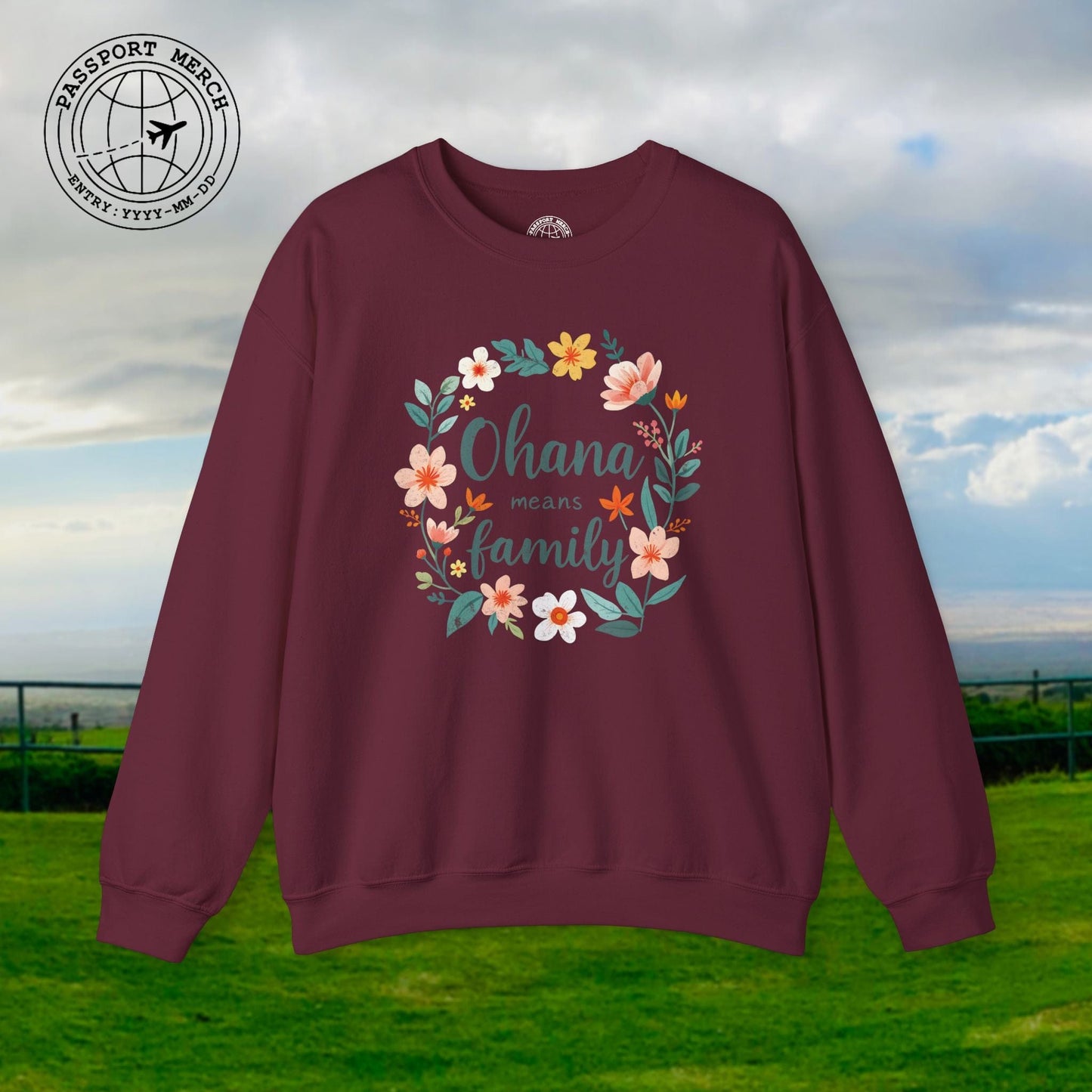 Ohana Means Family, Hawaii Crewneck